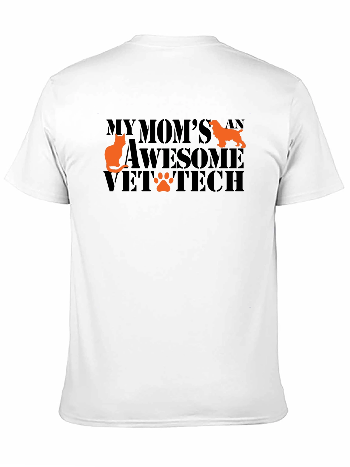 Vet Tech Mom T-Shirt - Cat & Dog Design