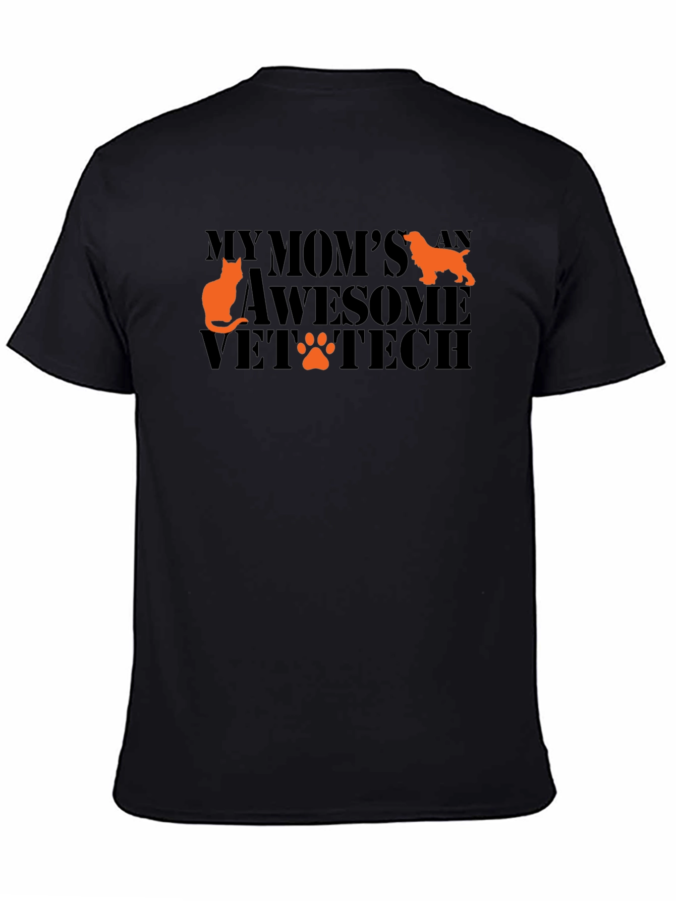 Vet Tech Mom T-Shirt - Cat & Dog Design