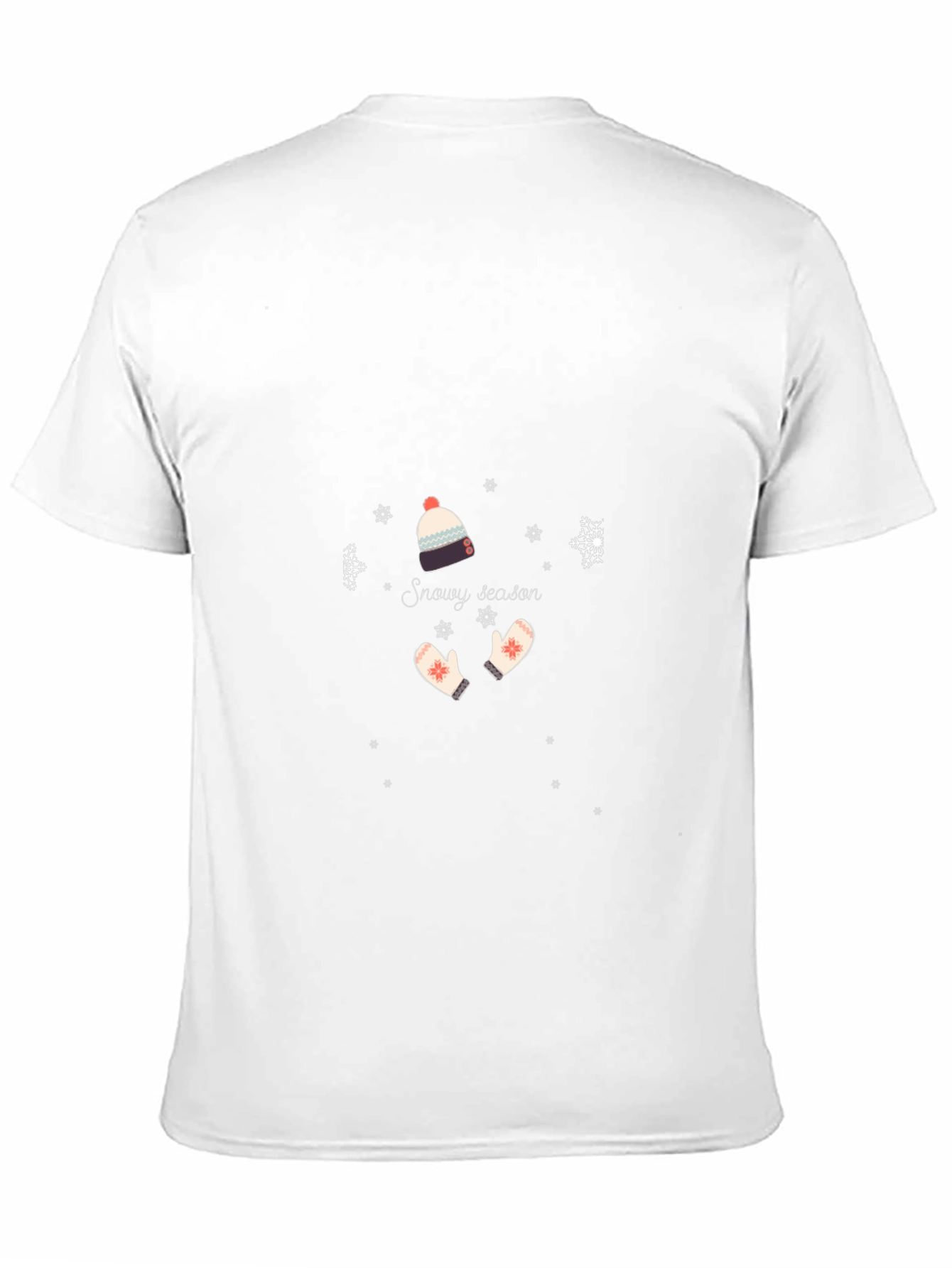 Snowy Season Graphic Tee - Black Cotton Shirt