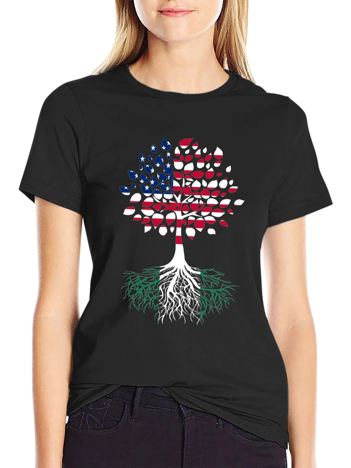 USA Roots T-Shirt Patriotic Graphic Tee