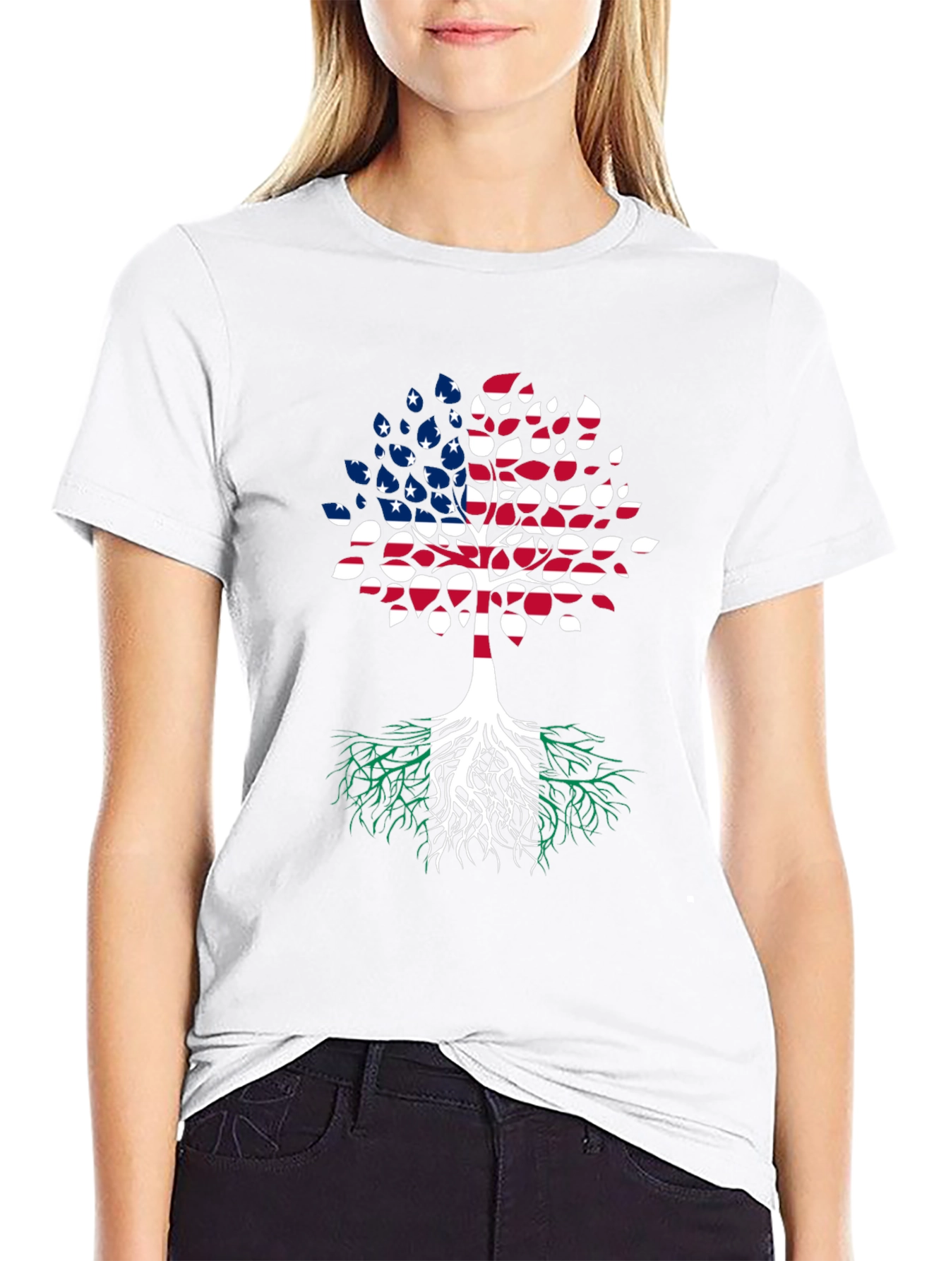 USA Roots T-Shirt Patriotic Graphic Tee