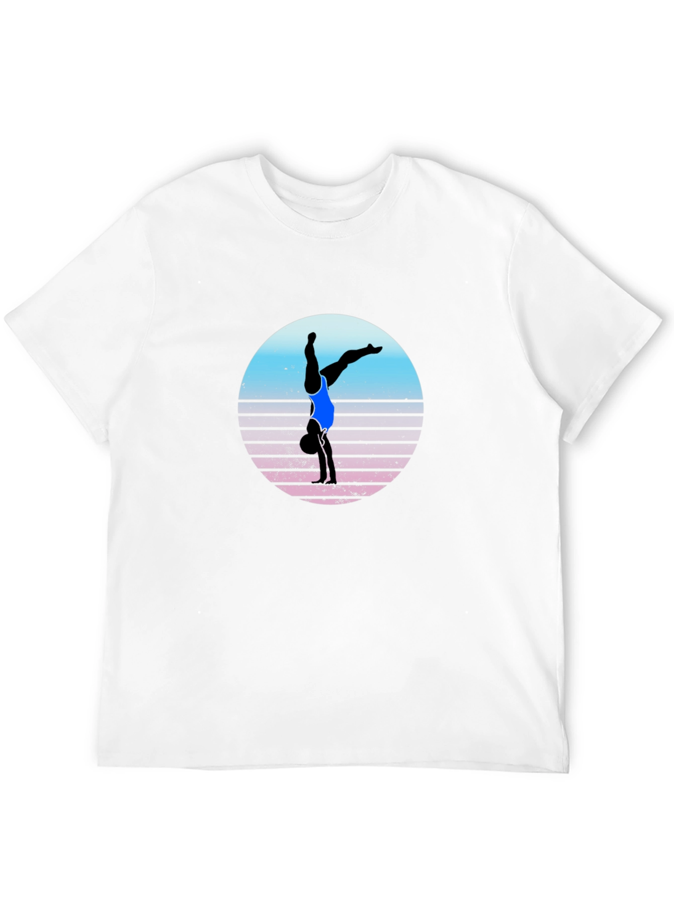 Retro Gymnast Black T-Shirt