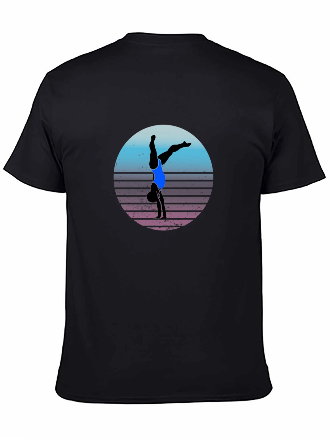 Retro Gymnast Black T-Shirt