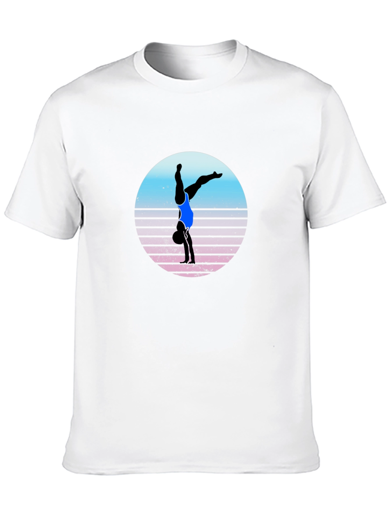 Retro Gymnast Black T-Shirt