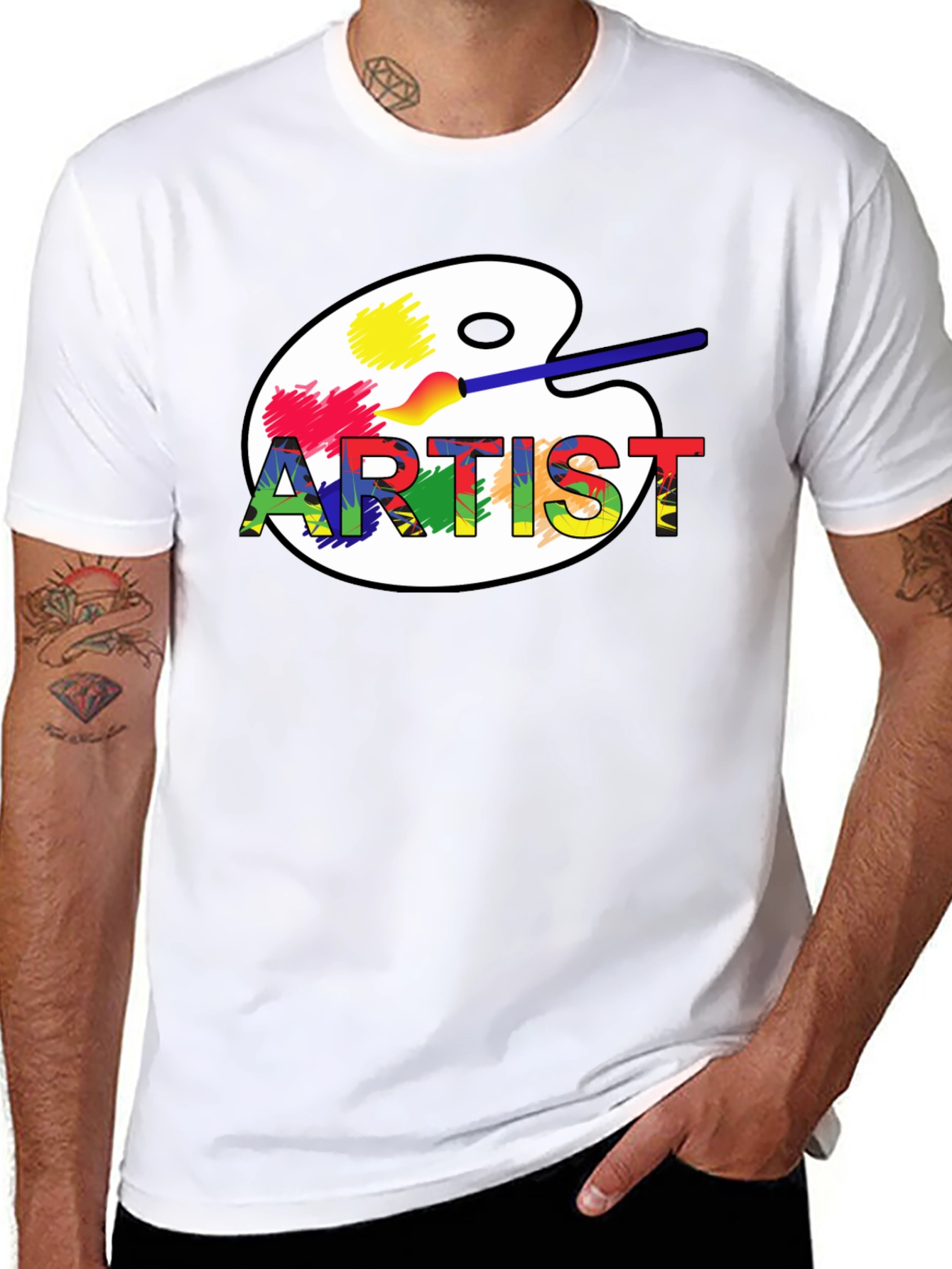 Artist Palette Graphic T-Shirt - Creative Style