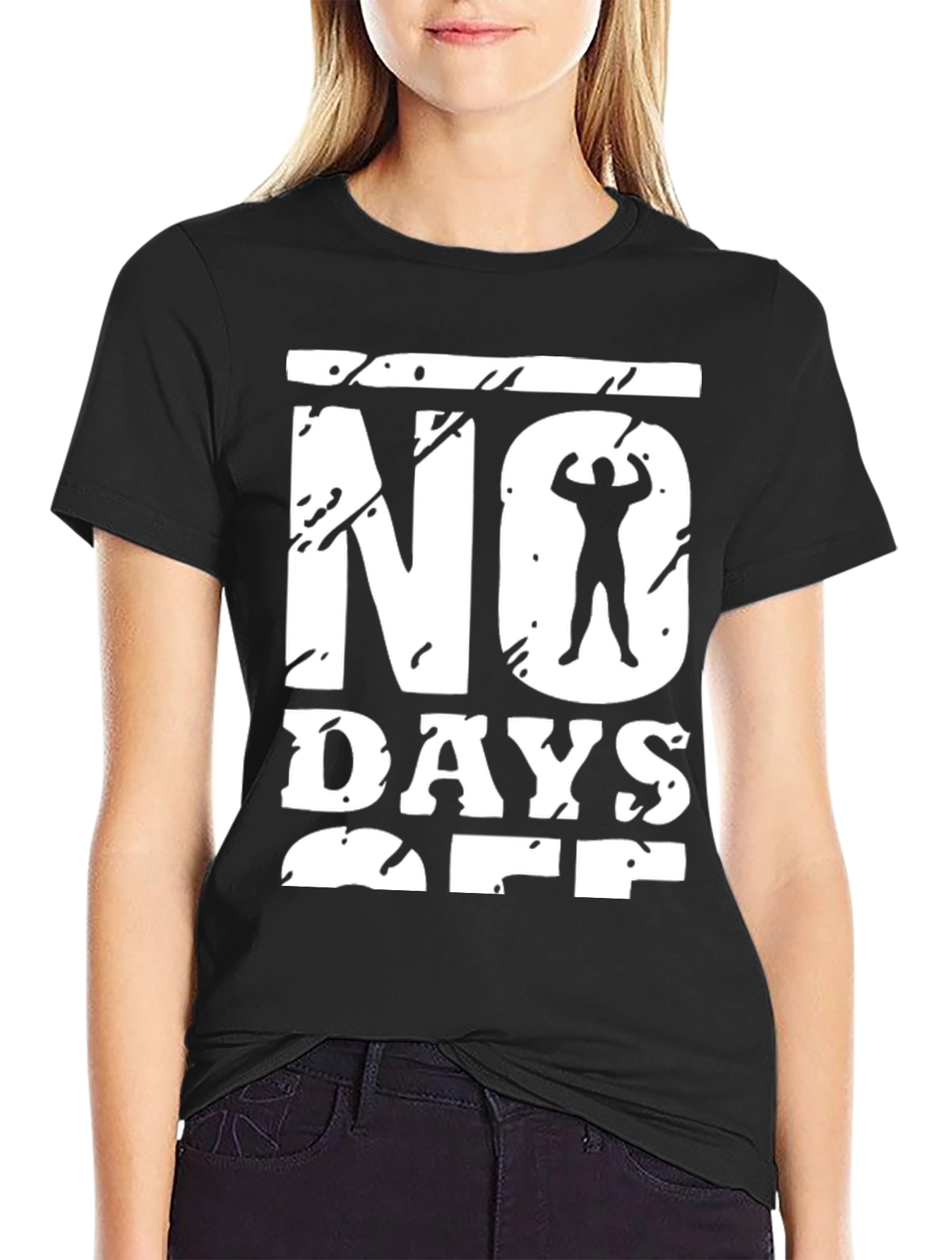 No Days Off Graphic T-Shirt Black
