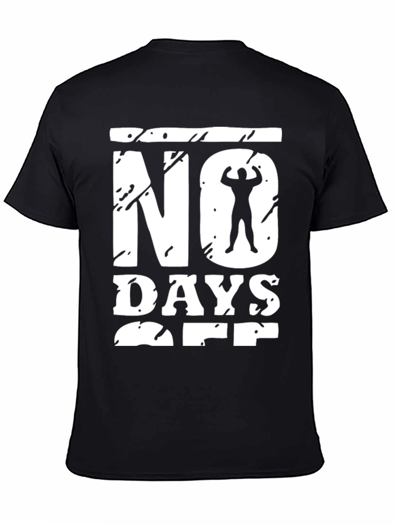 No Days Off Graphic T-Shirt Black