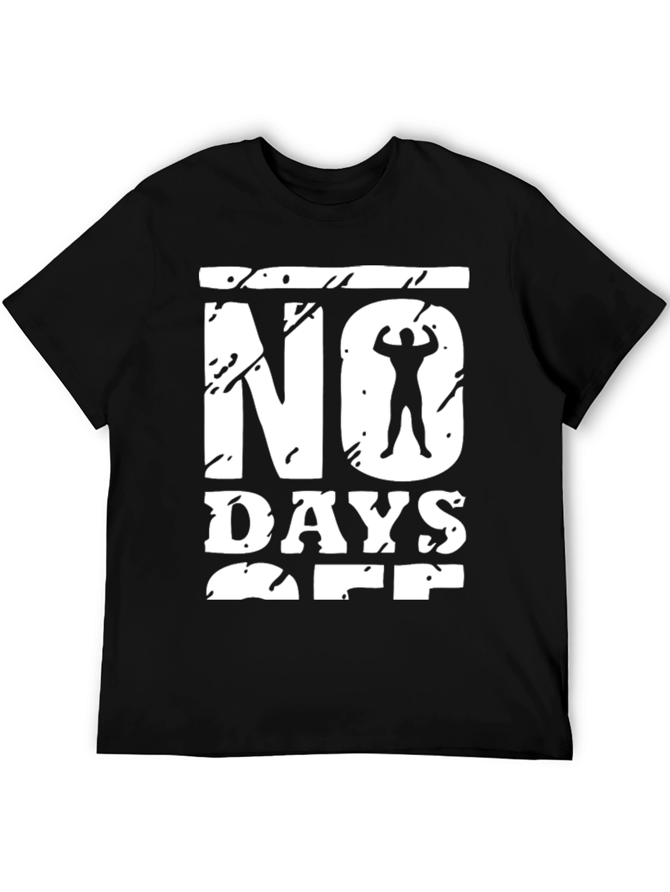 No Days Off Graphic T-Shirt Black