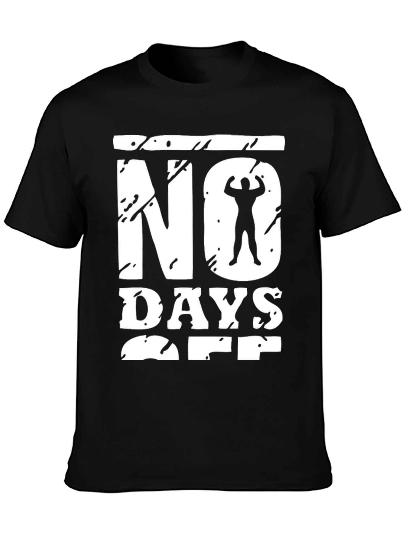 No Days Off Graphic T-Shirt Black