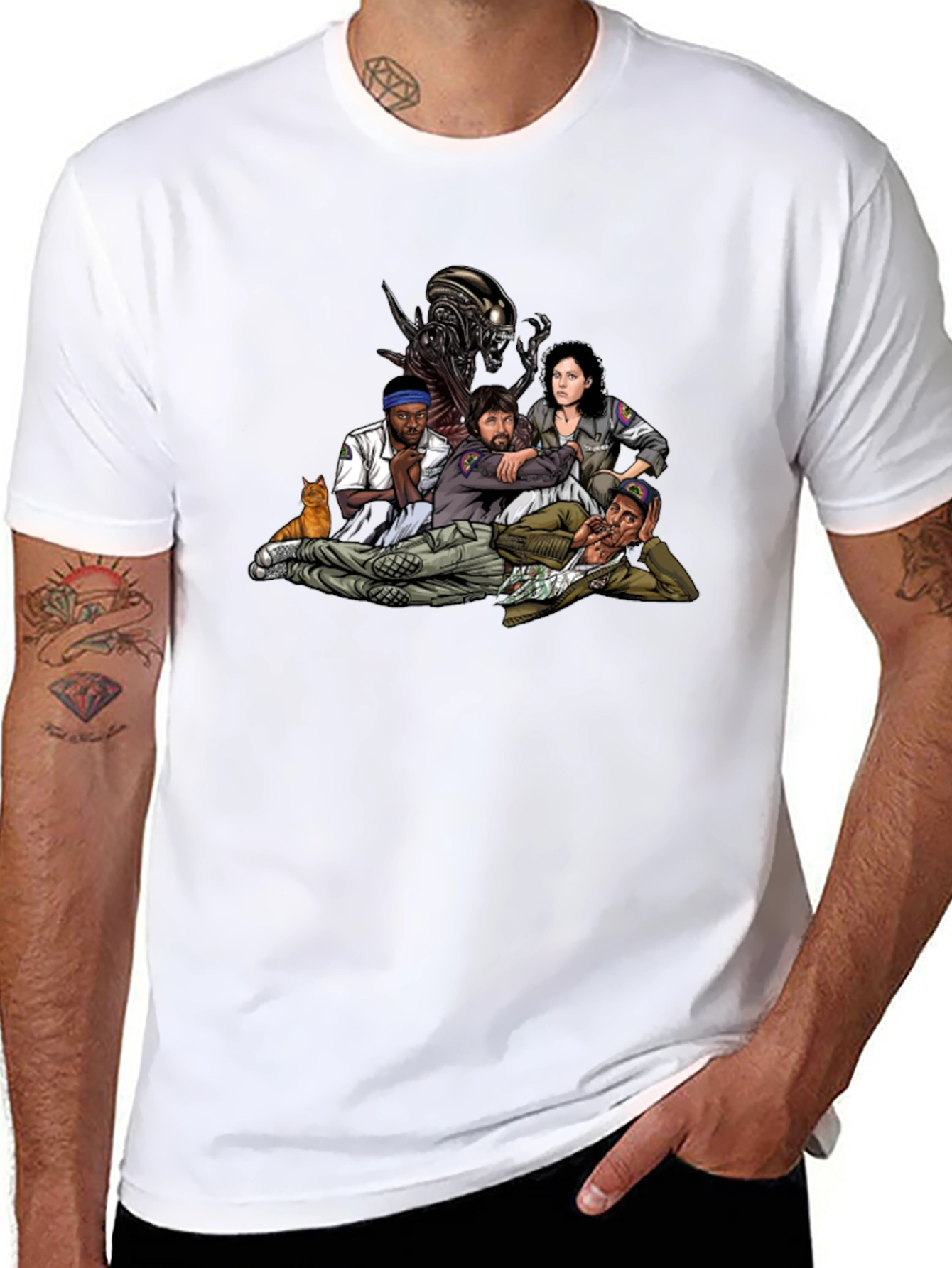 Alien Movie Crew Graphic T-Shirt