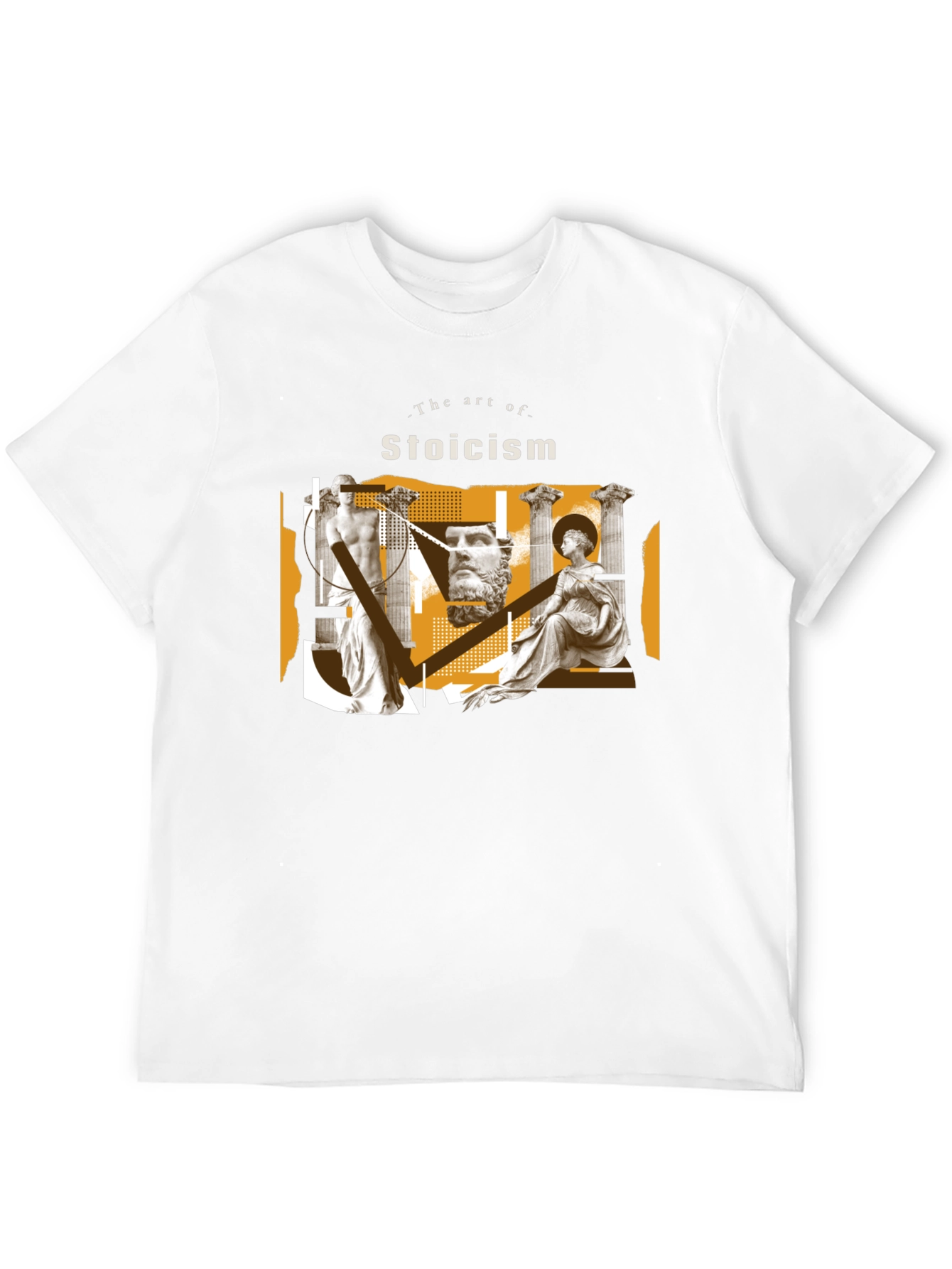 Stoicism Art Black Graphic Tee