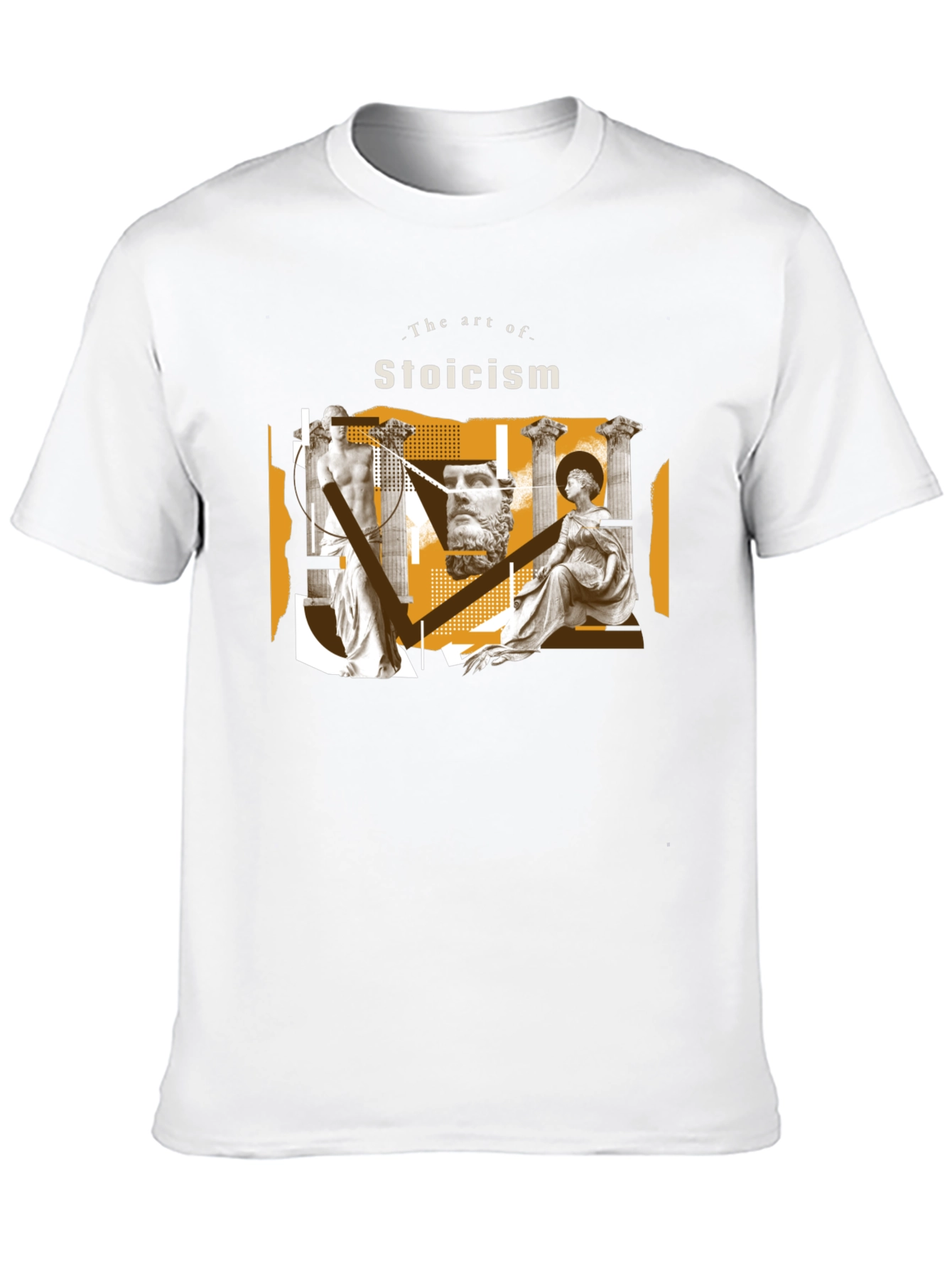 Stoicism Art Black Graphic Tee