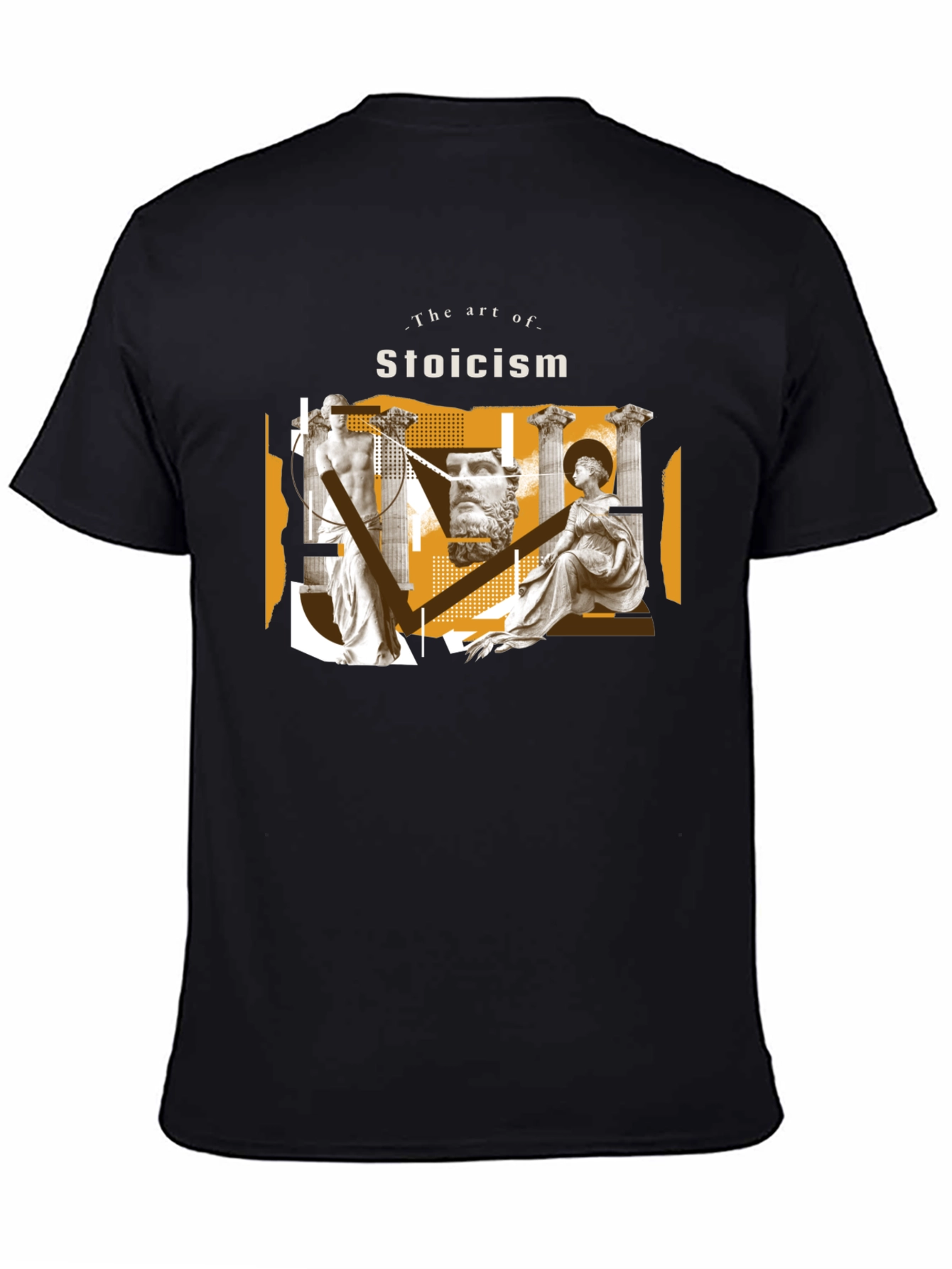 Stoicism Art Black Graphic Tee