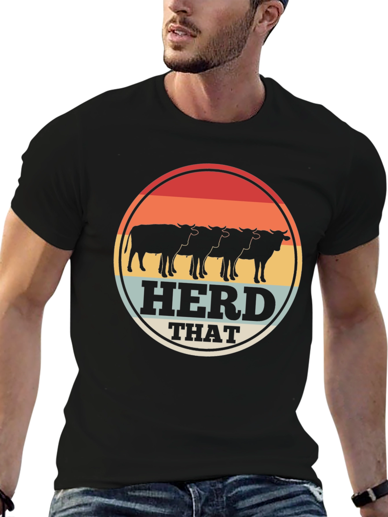 Herd That T-Shirt - Retro Style Farm Tee
