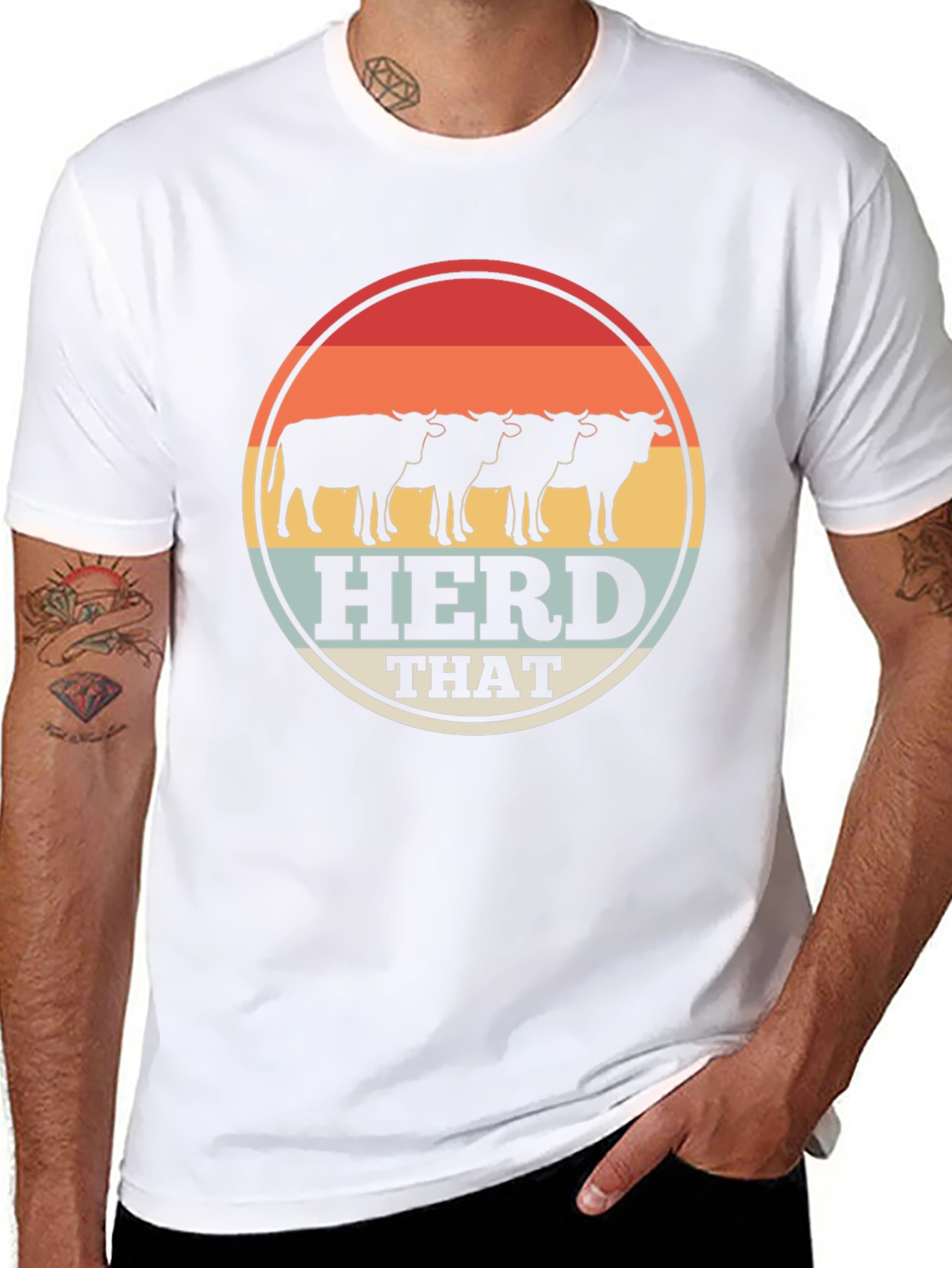 Herd That T-Shirt - Retro Style Farm Tee