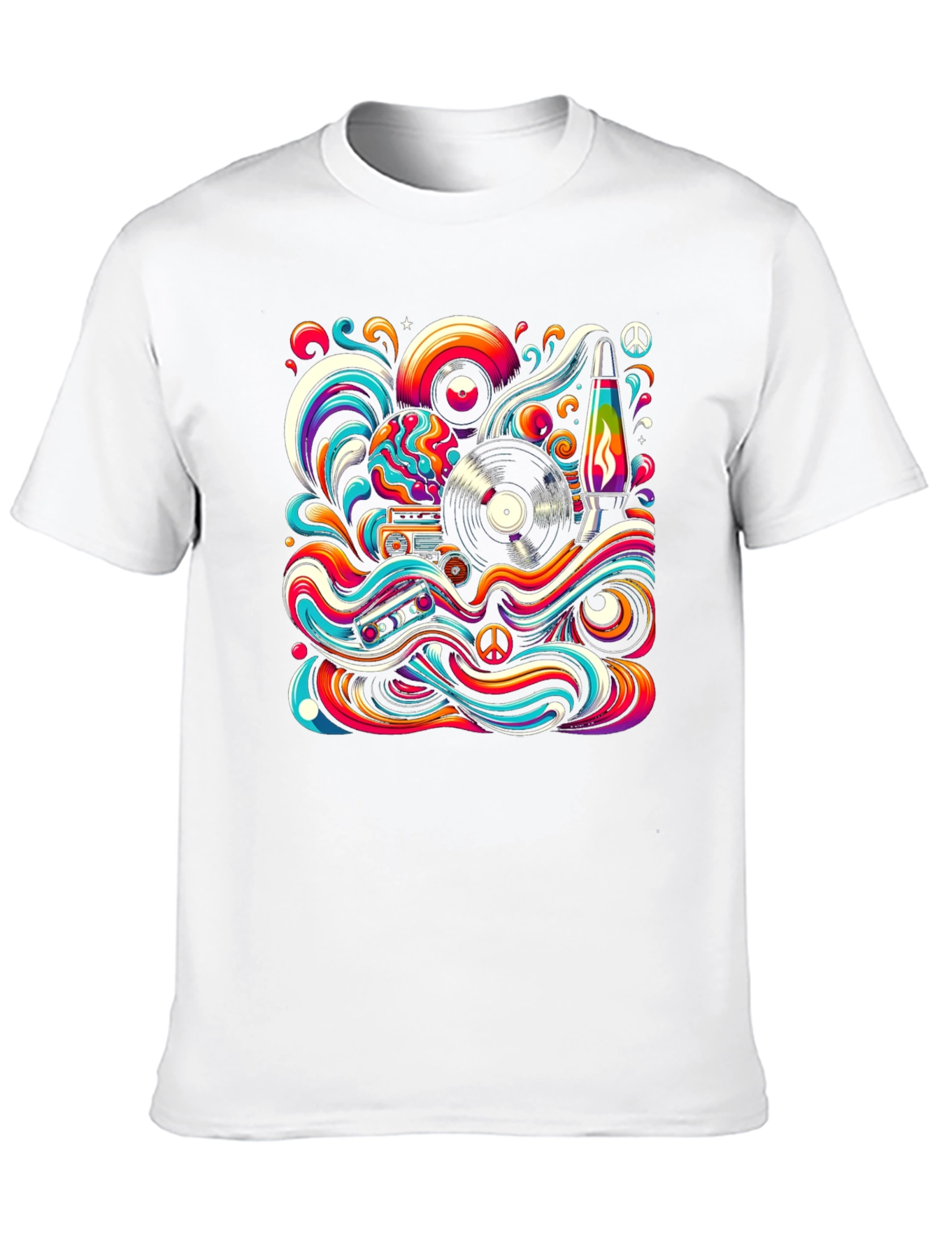 Groovy Retro Psychedelic Graphic T-Shirt
