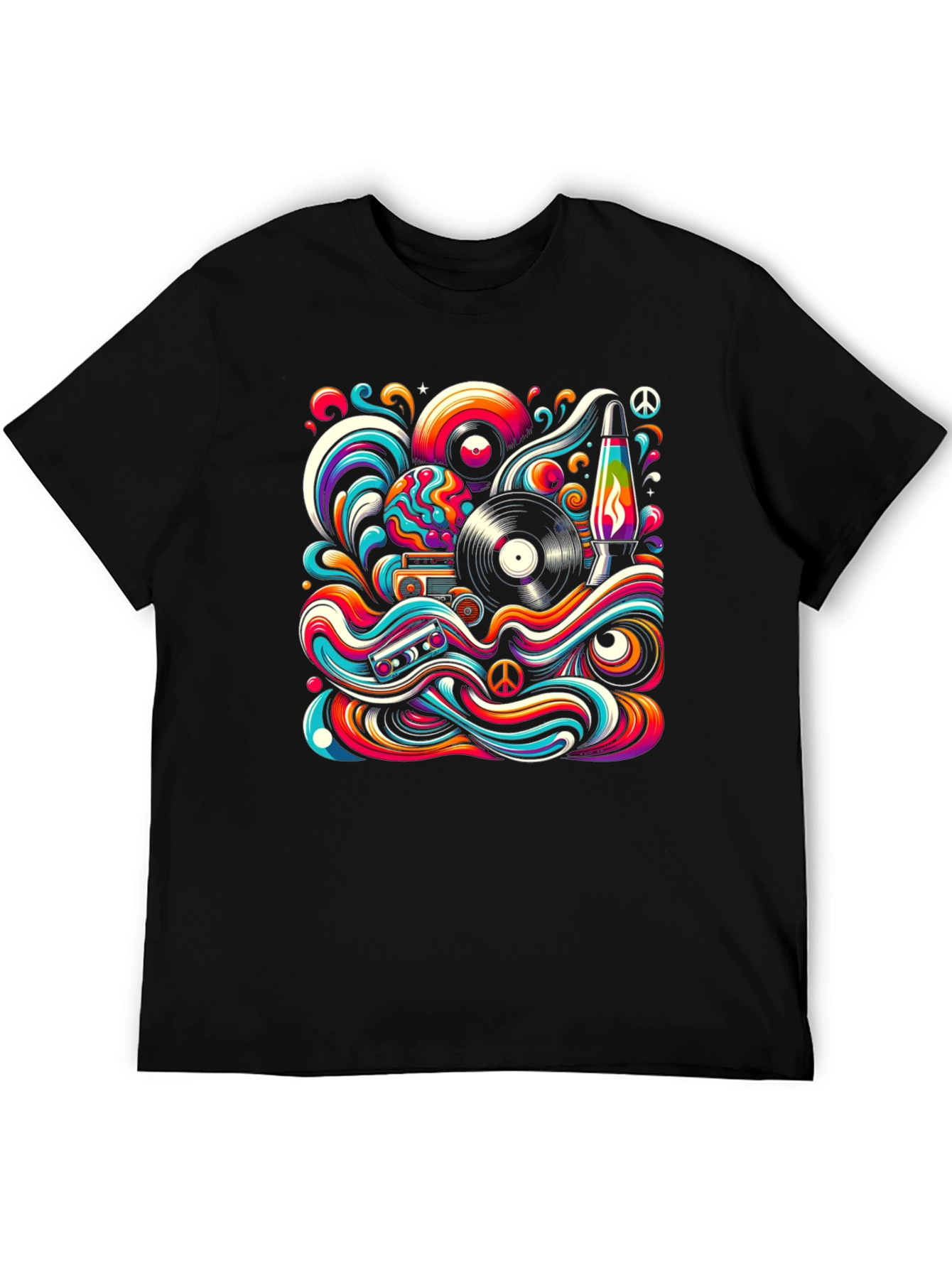 Groovy Retro Psychedelic Graphic T-Shirt
