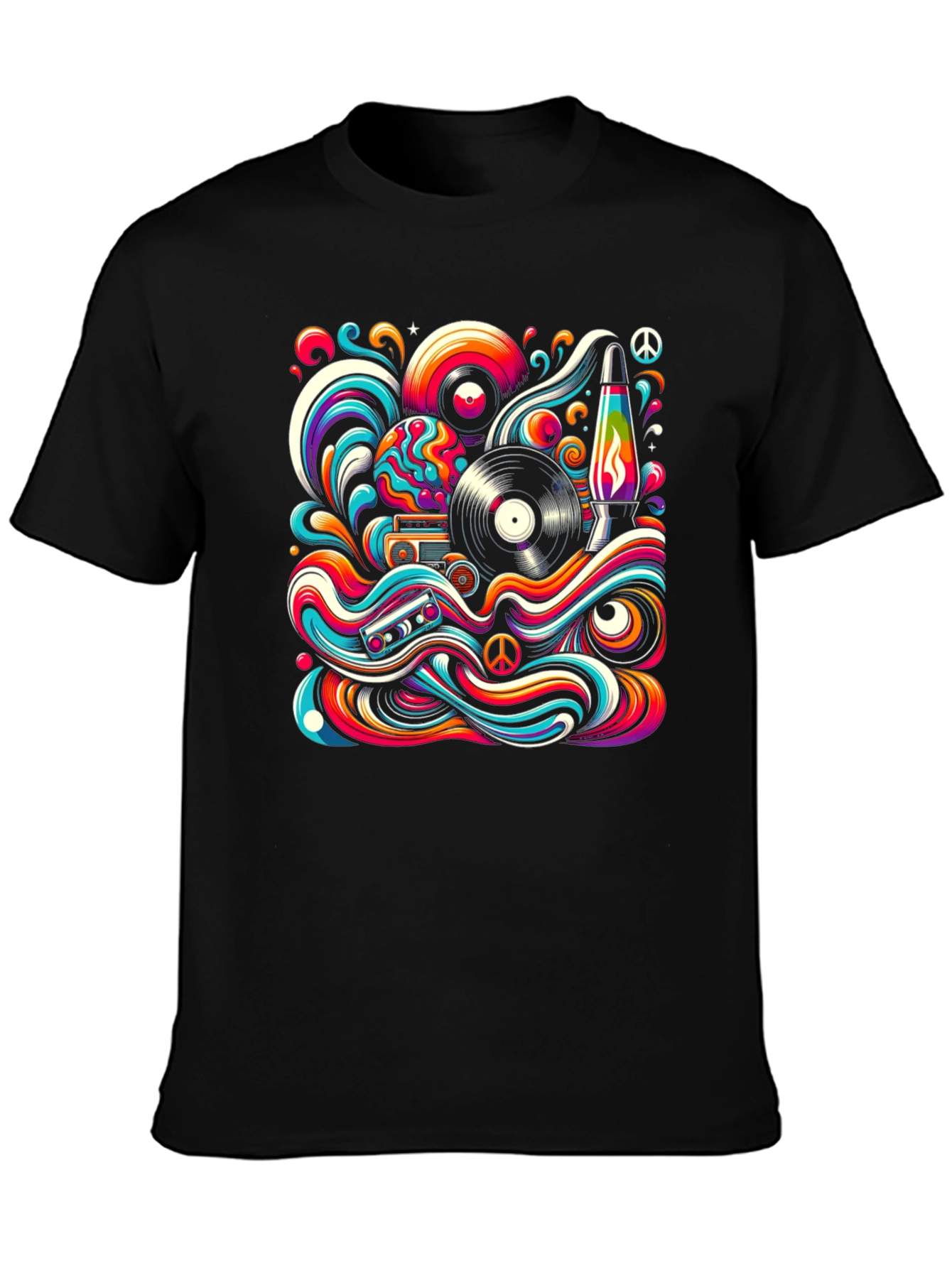Groovy Retro Psychedelic Graphic T-Shirt