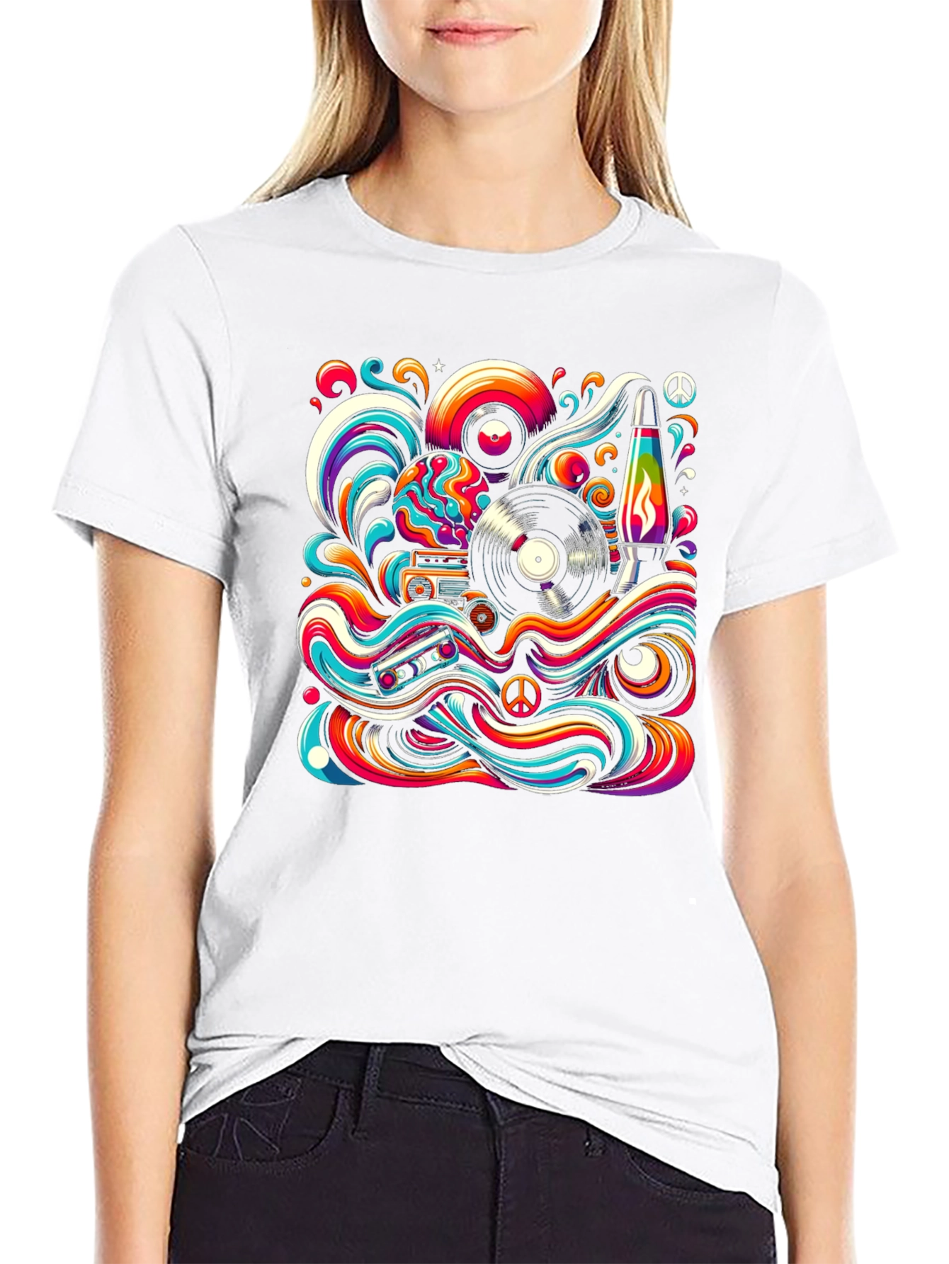Groovy Retro Psychedelic Graphic T-Shirt