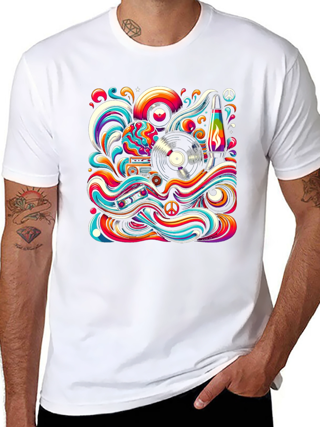 Groovy Retro Psychedelic Graphic T-Shirt