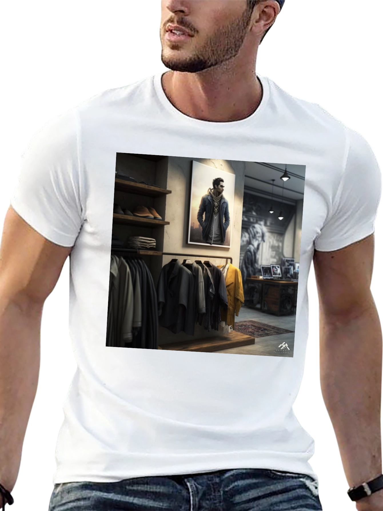 Modern Style Black Graphic Tee