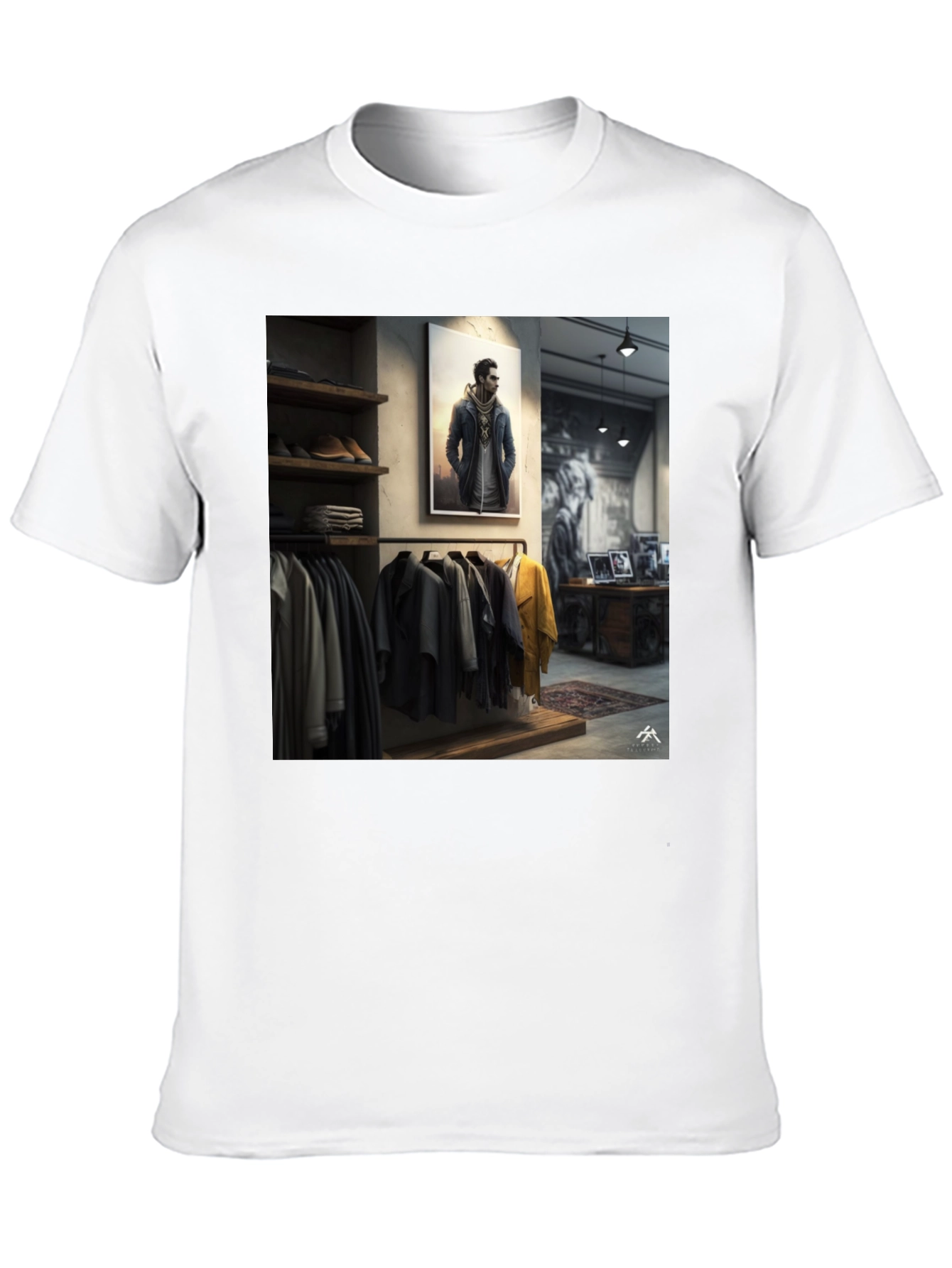 Modern Style Black Graphic Tee
