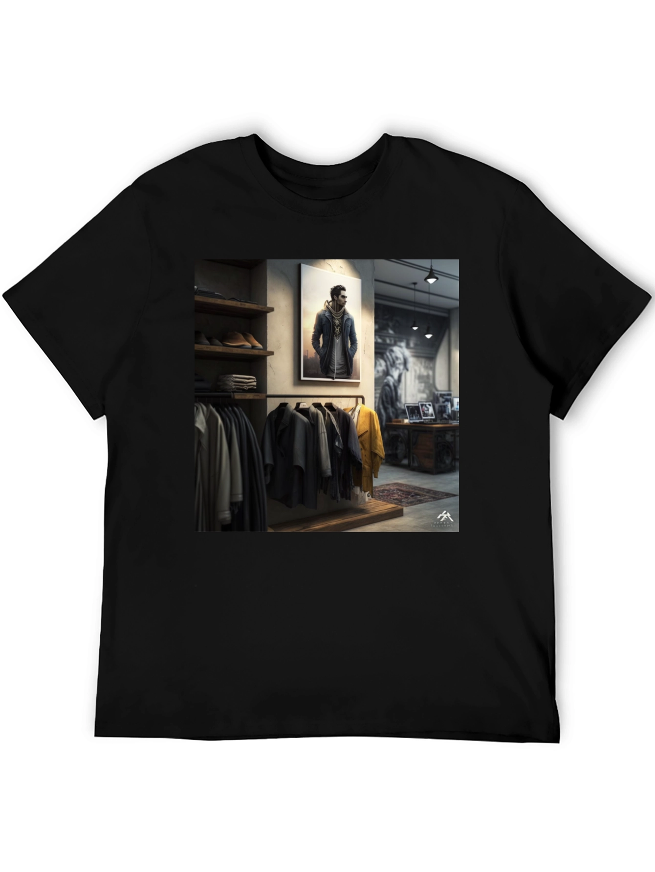Modern Style Black Graphic Tee