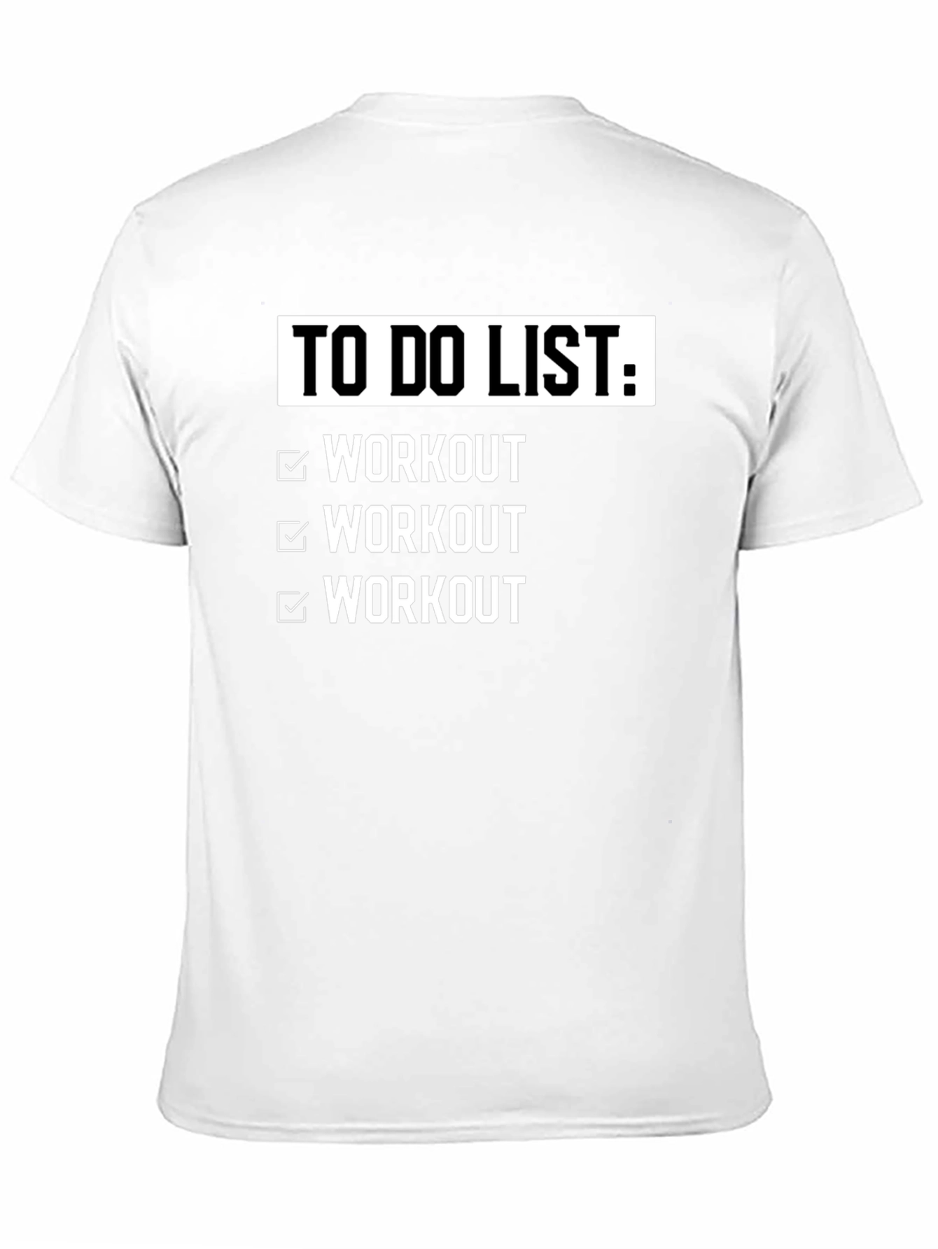Workout Checklist Black Graphic T-Shirt