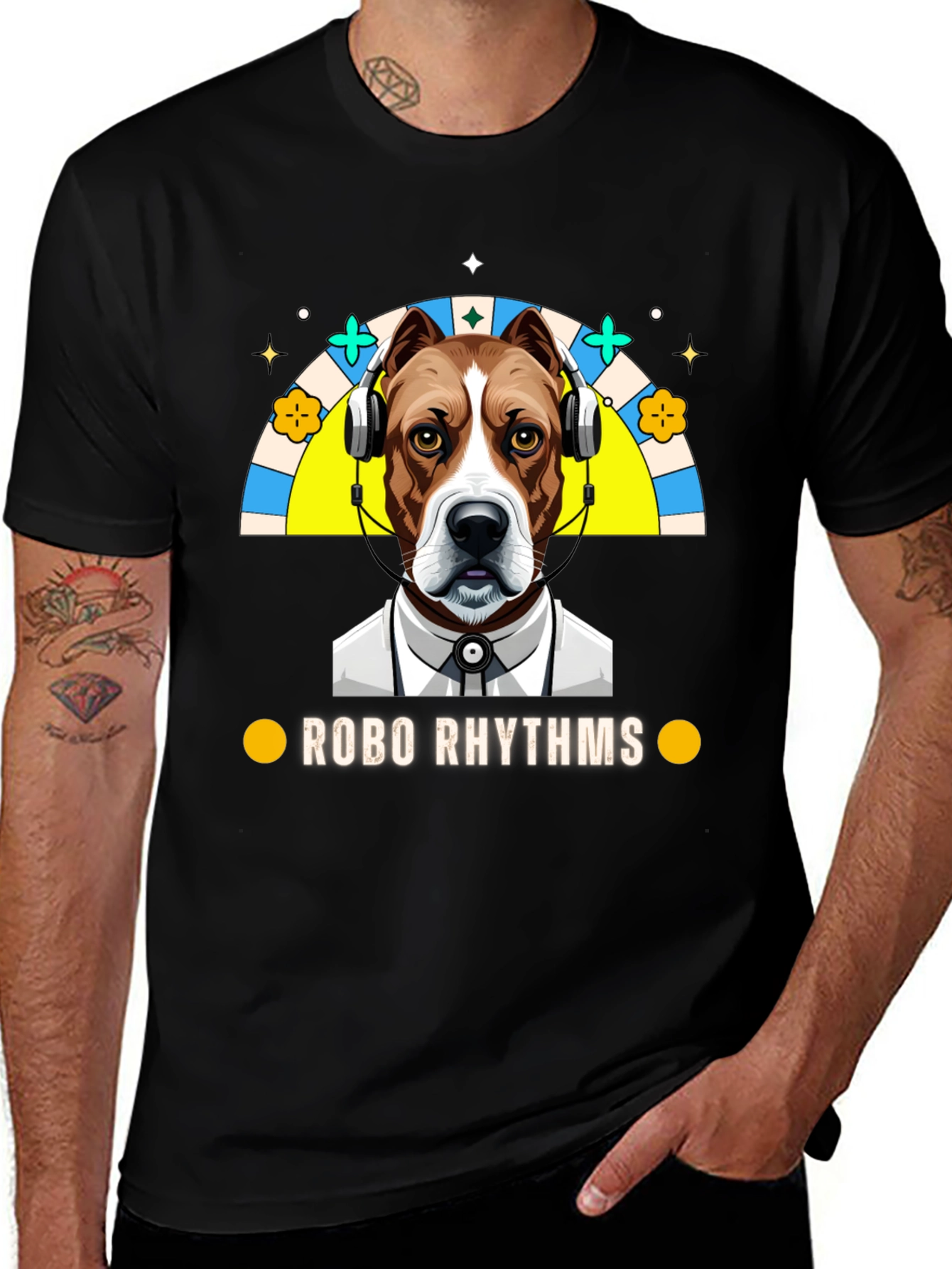 Robo Rhythms Graphic Tee - Dog with Headphones