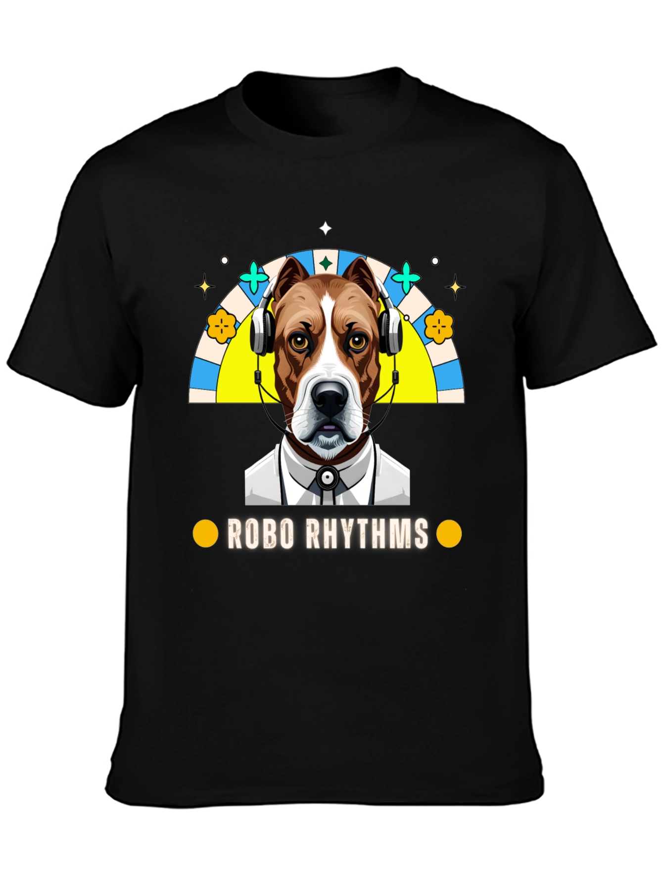 Robo Rhythms Graphic Tee - Dog with Headphones