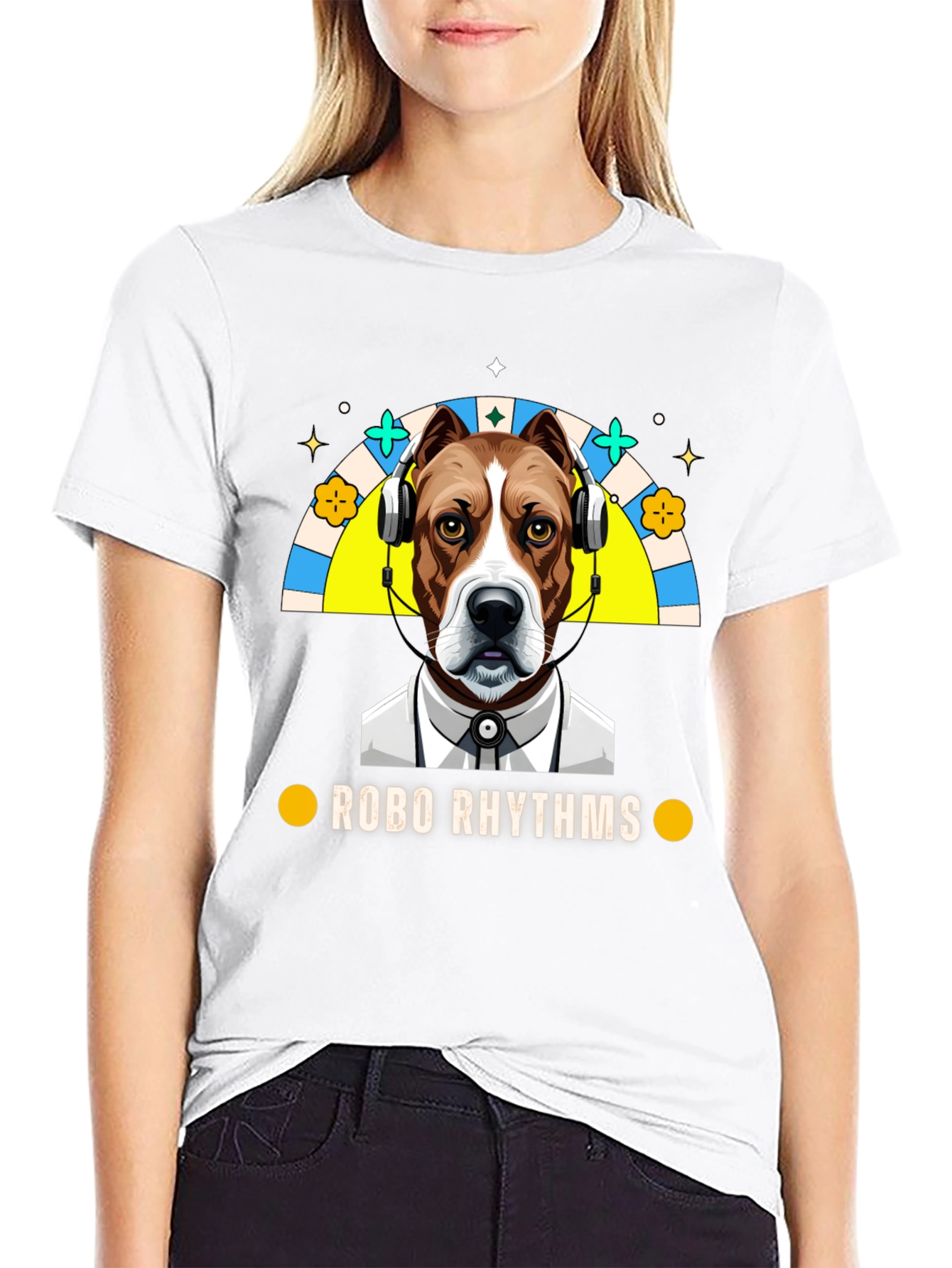 Robo Rhythms Graphic Tee - Dog with Headphones