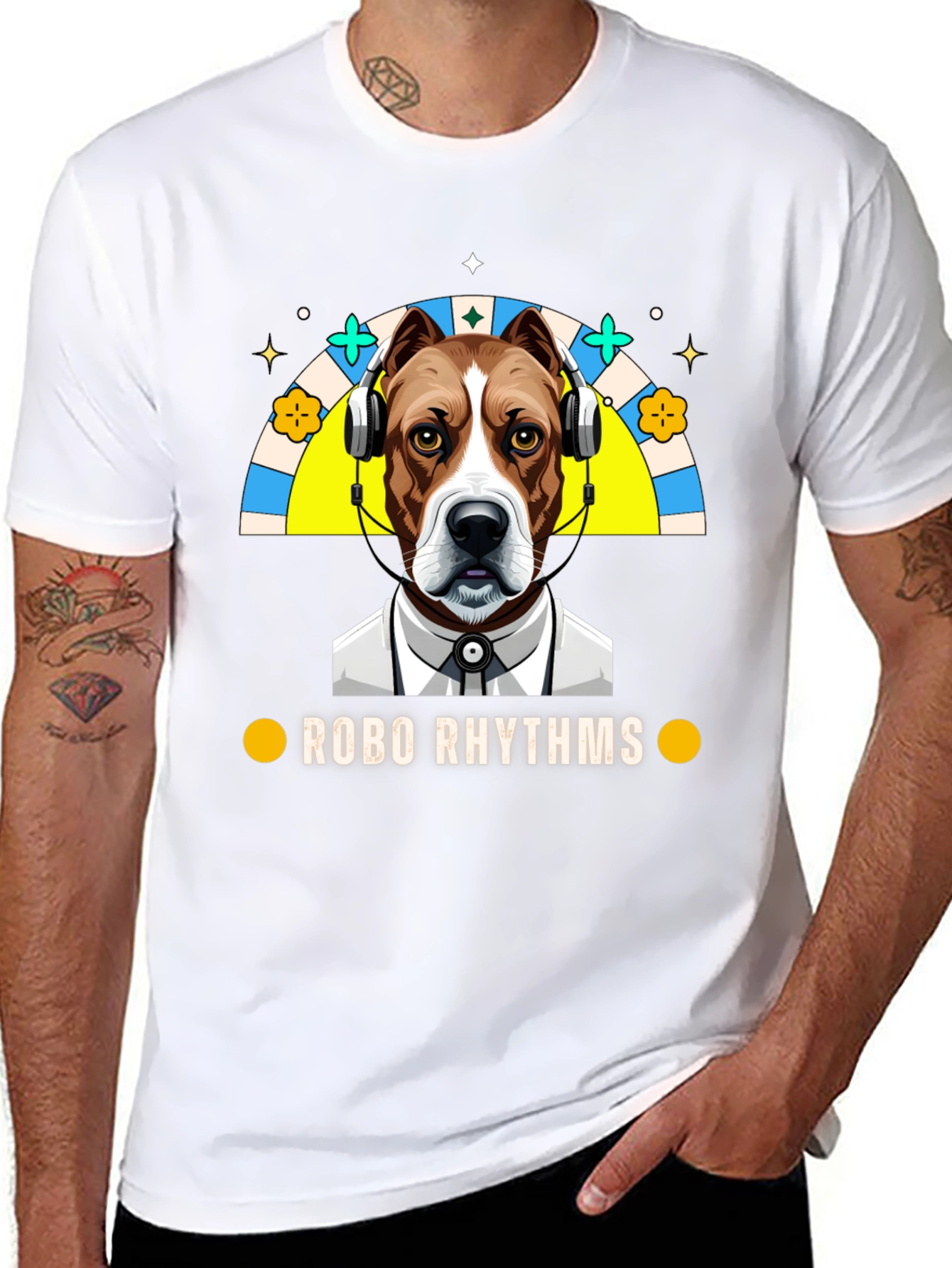Robo Rhythms Graphic Tee - Dog with Headphones