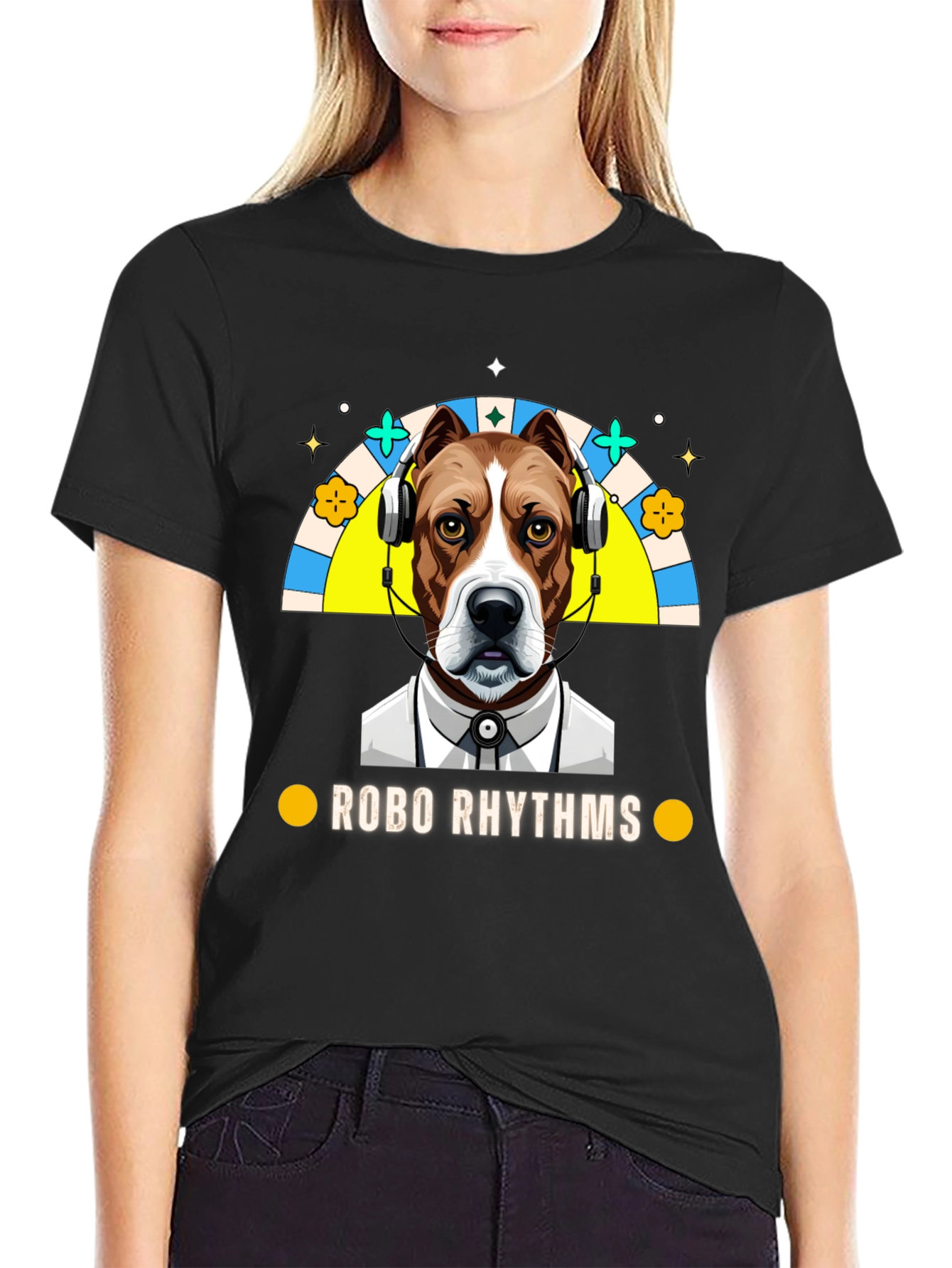 Robo Rhythms Graphic Tee - Dog with Headphones