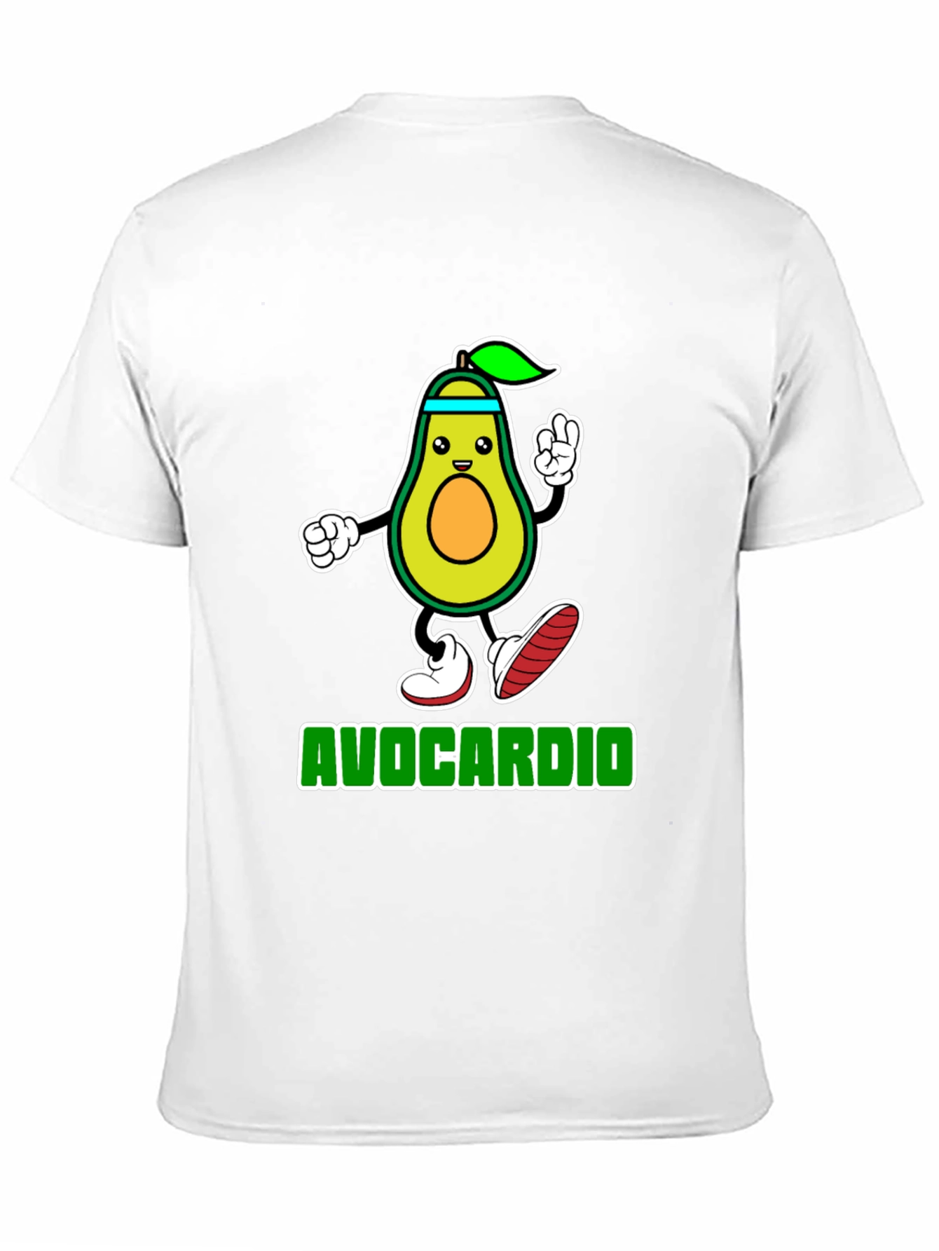 Avocardio Black T-Shirt - Funny Avocado Workout Tee