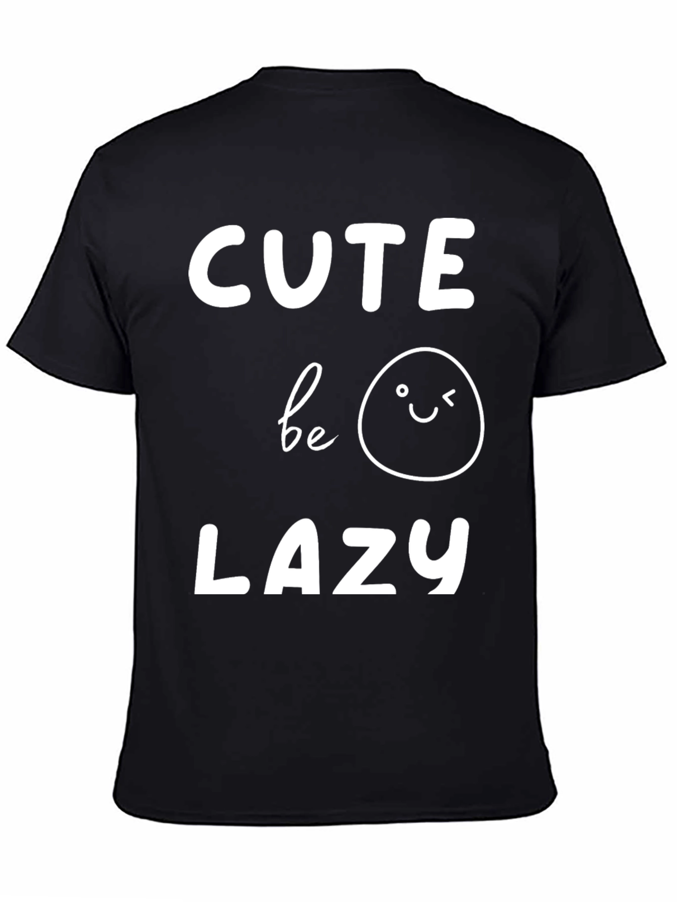 Cute Be Lazy Graphic Tee - Unisex Black T-Shirt