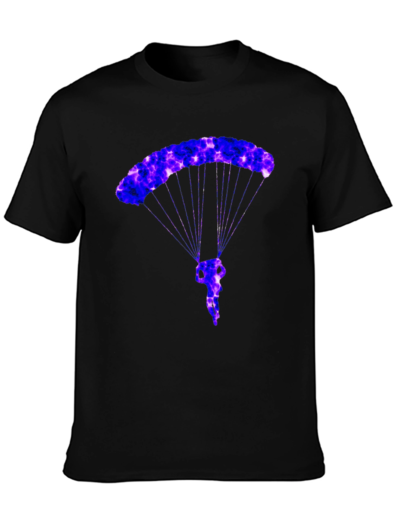 Parachute T-Shirt - Black Novelty Graphic Tee