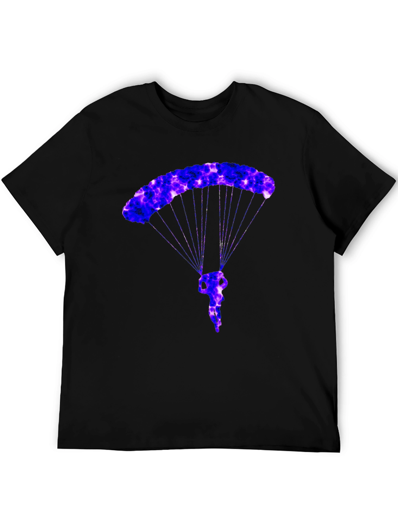 Parachute T-Shirt - Black Novelty Graphic Tee