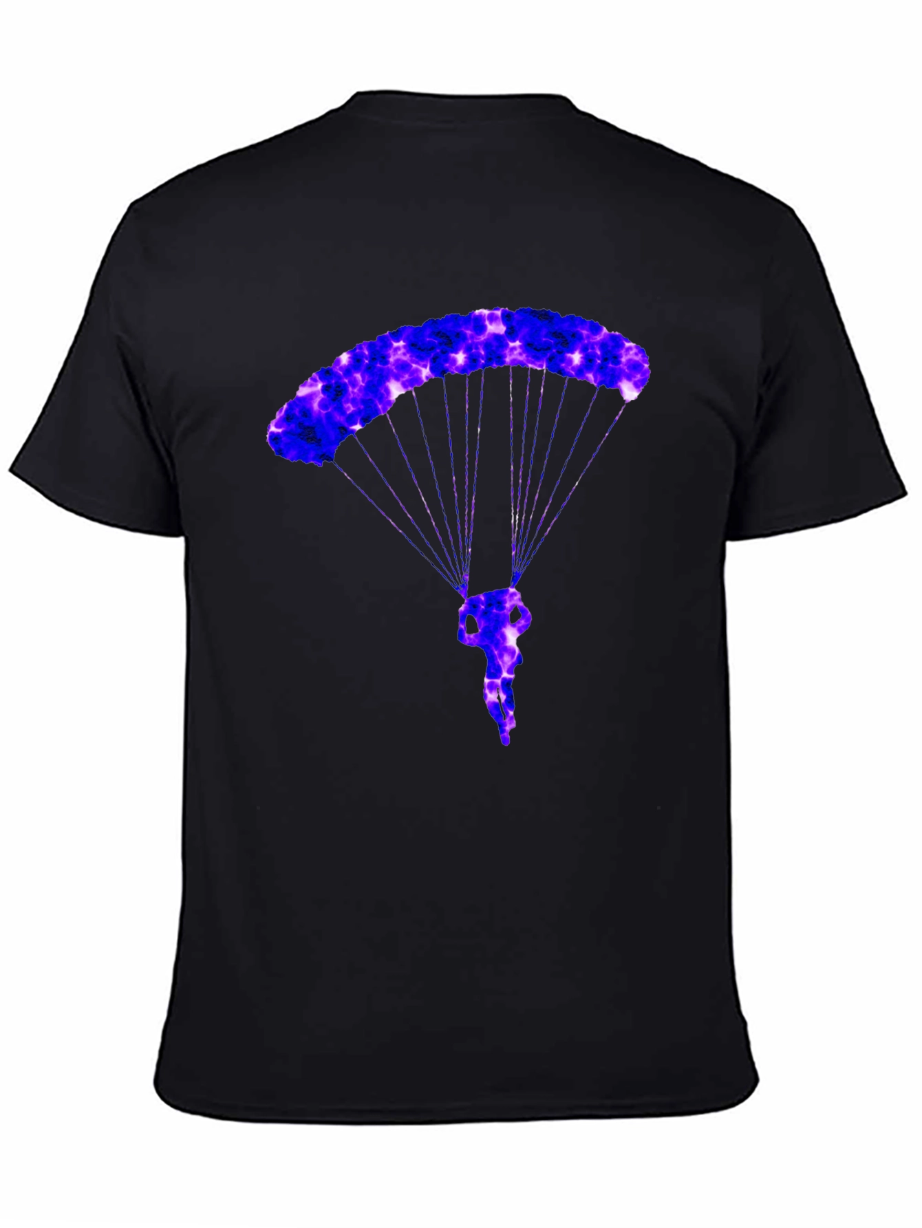 Parachute T-Shirt - Black Novelty Graphic Tee