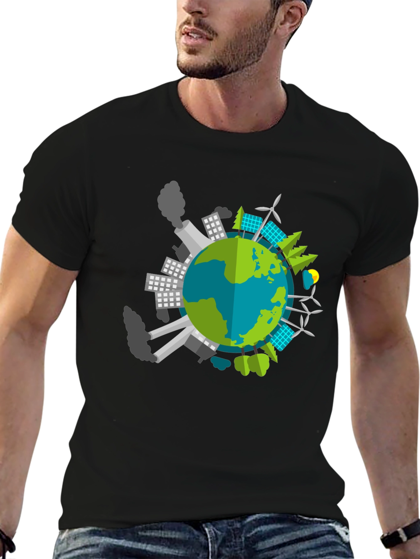 Eco Earth Graphic T-Shirt - Black