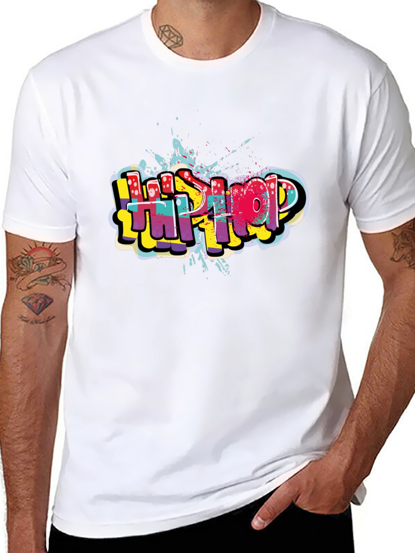 Hip Hop Graffiti Style Black T-Shirt
