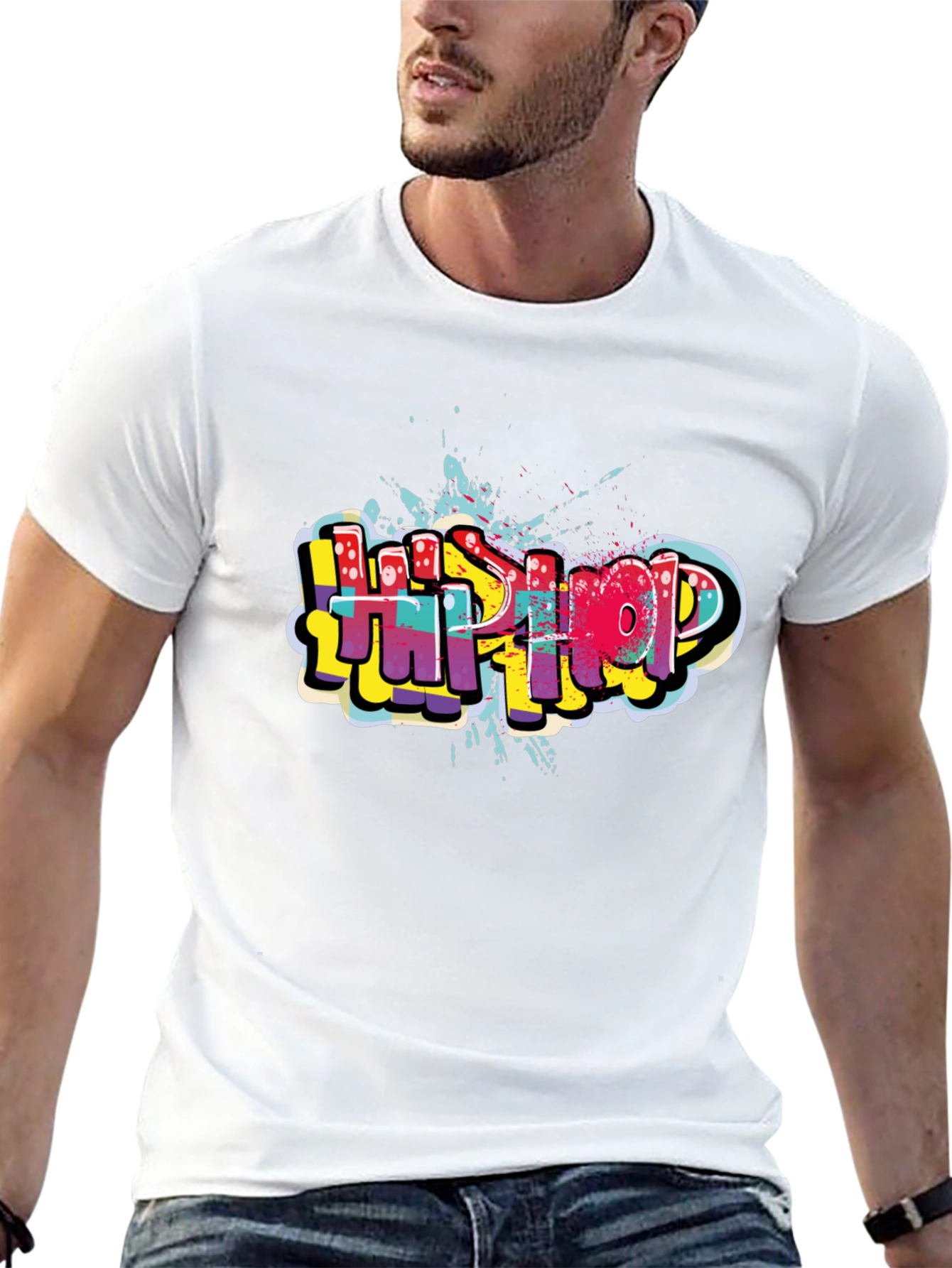 Hip Hop Graffiti Style Black T-Shirt