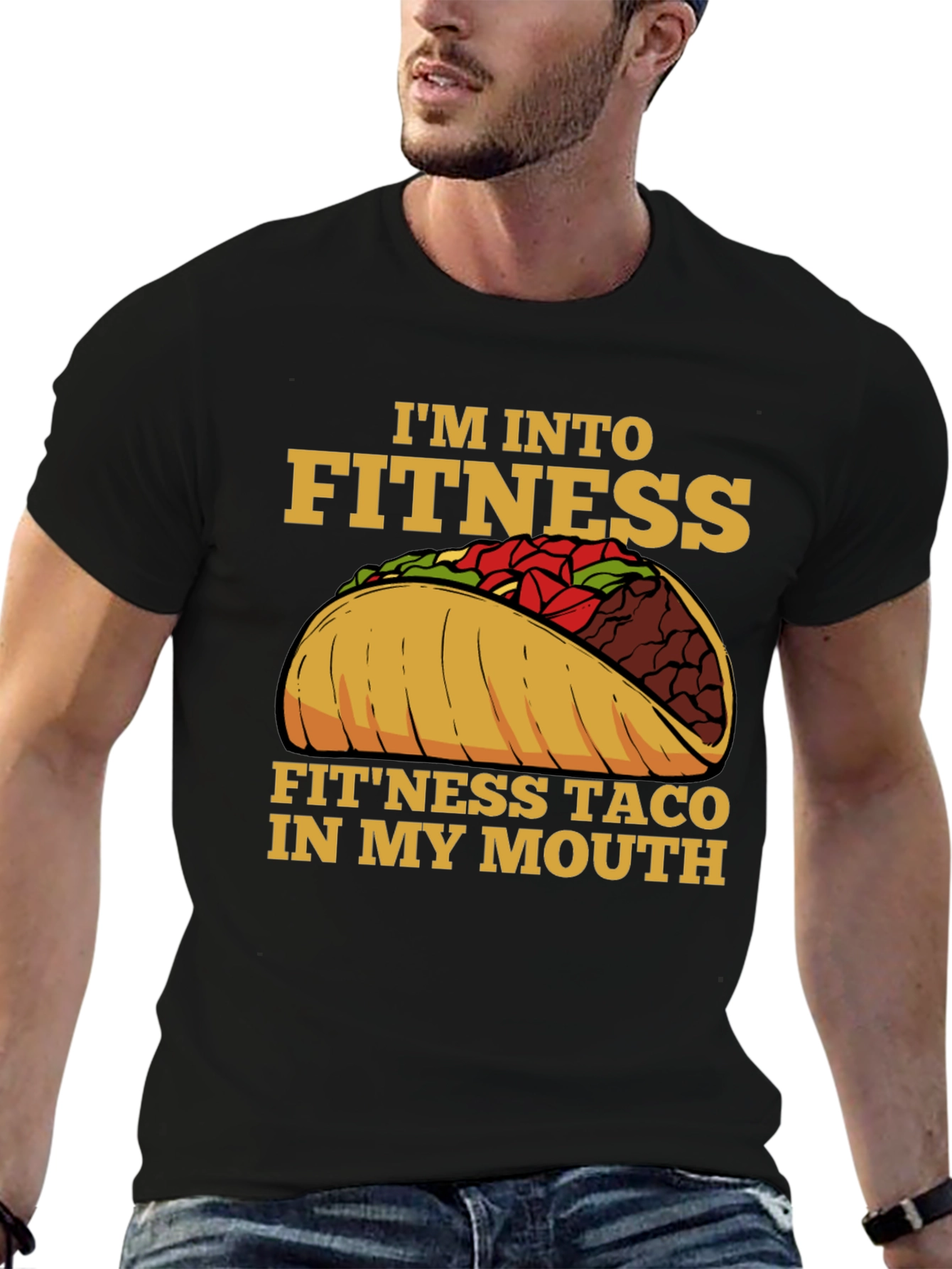 Fitness Taco Graphic Tee - Funny Workout Shirt