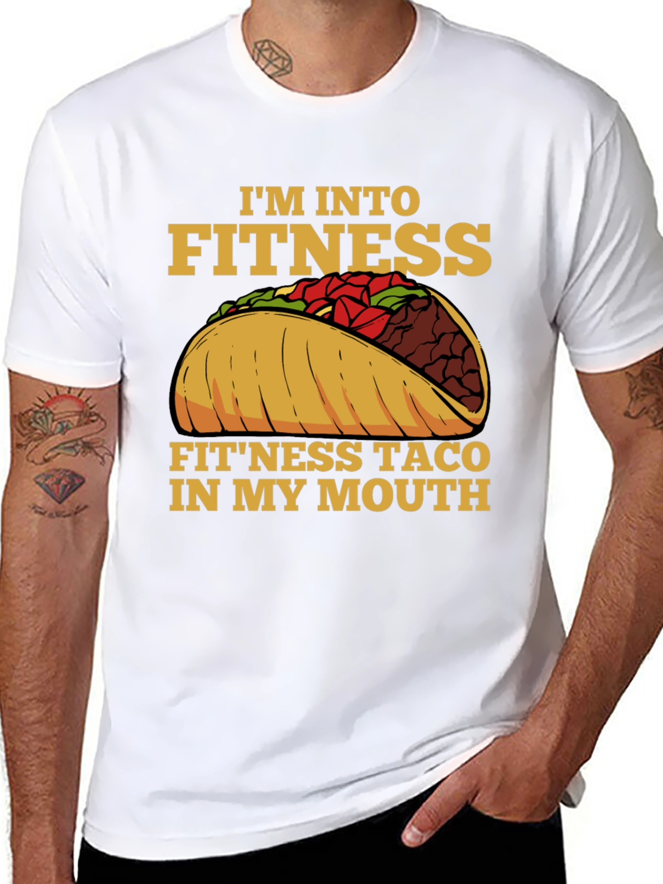 Fitness Taco Graphic Tee - Funny Workout Shirt