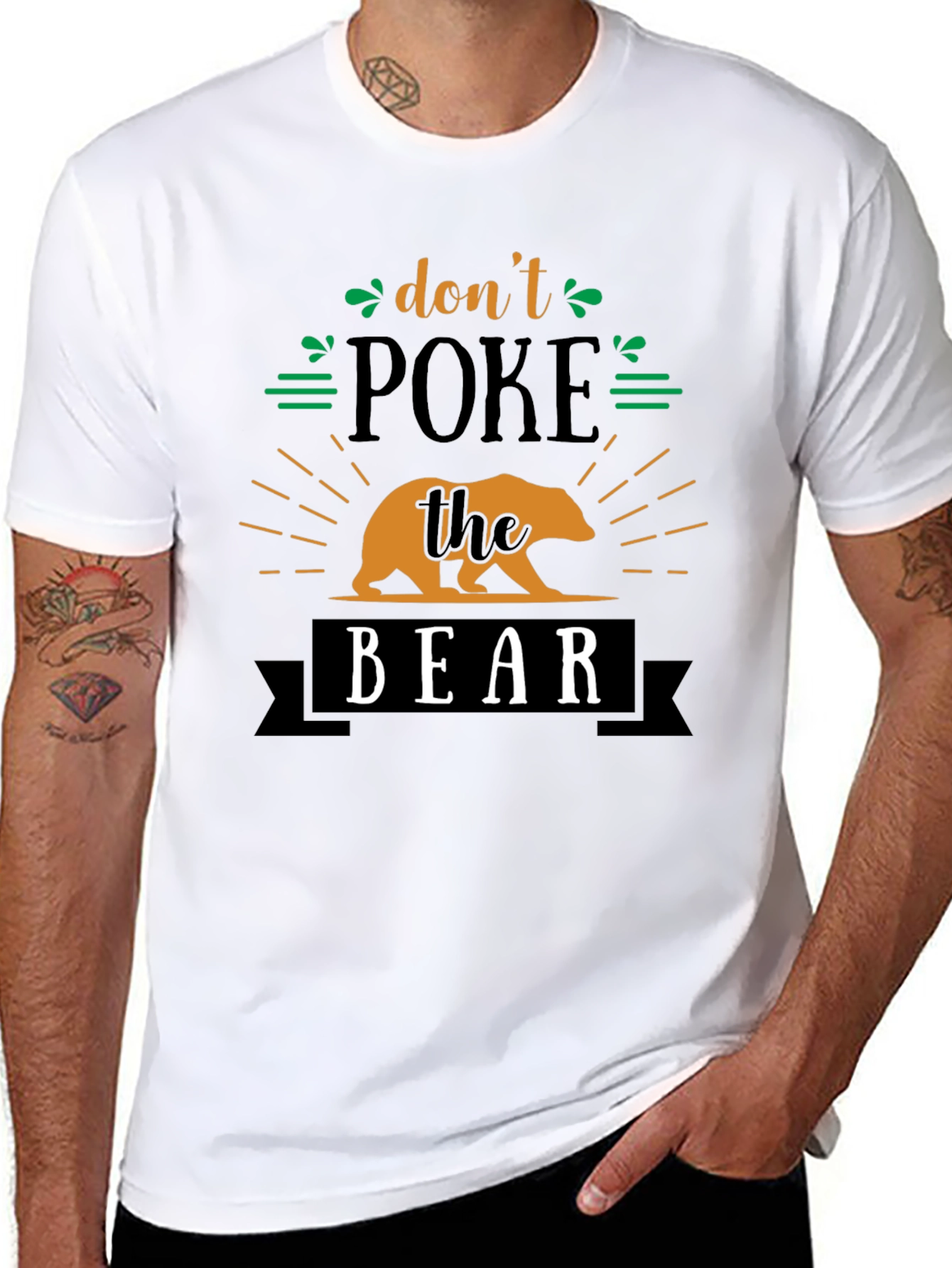 Dont Poke The Bear Funny Graphic Tee