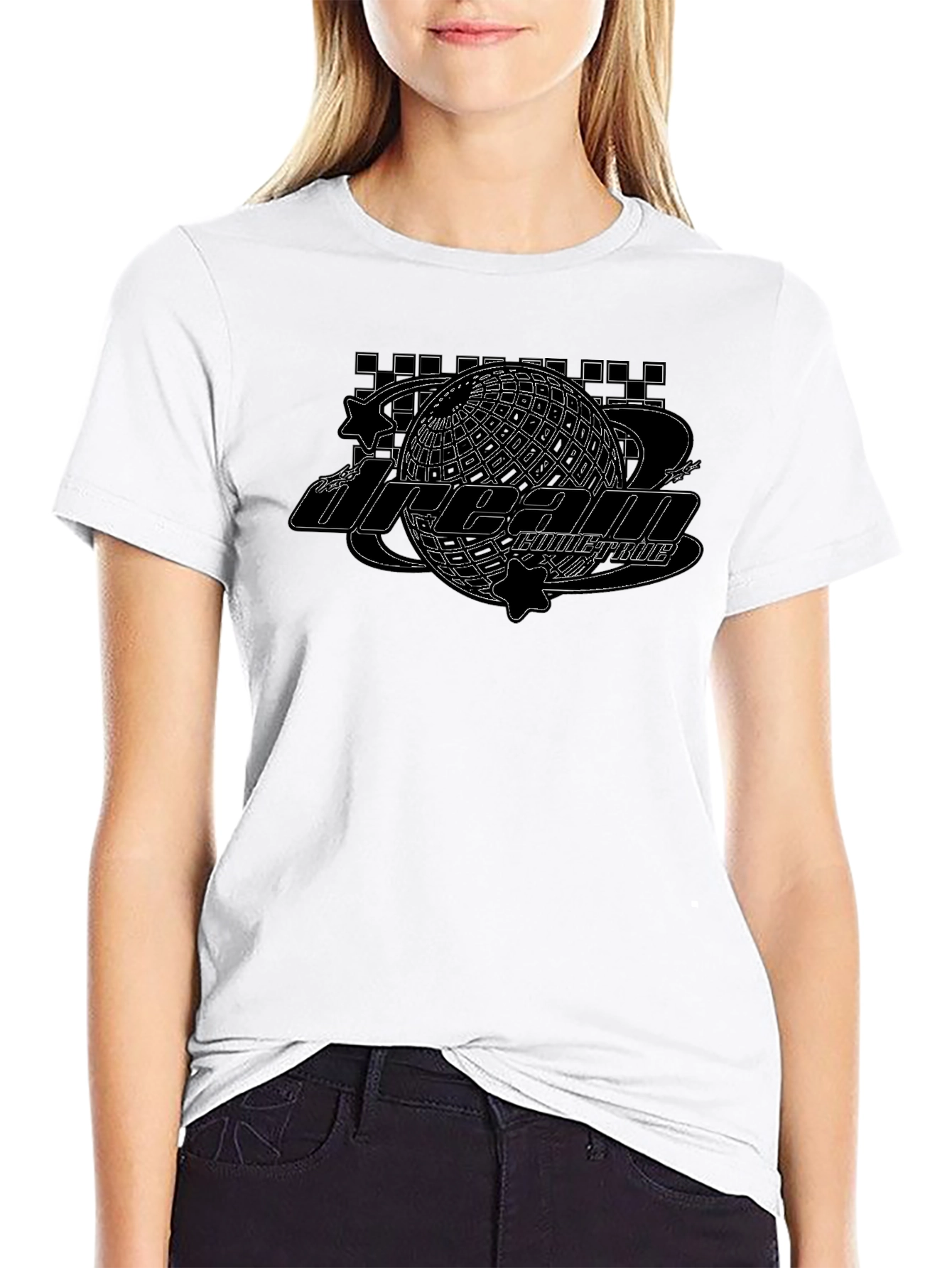 Dream Come True Graphic Black T-Shirt