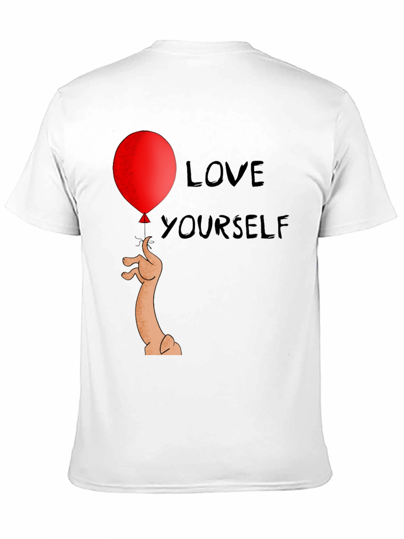 Love Yourself Black T-Shirt Balloon Dog Graphic Tee