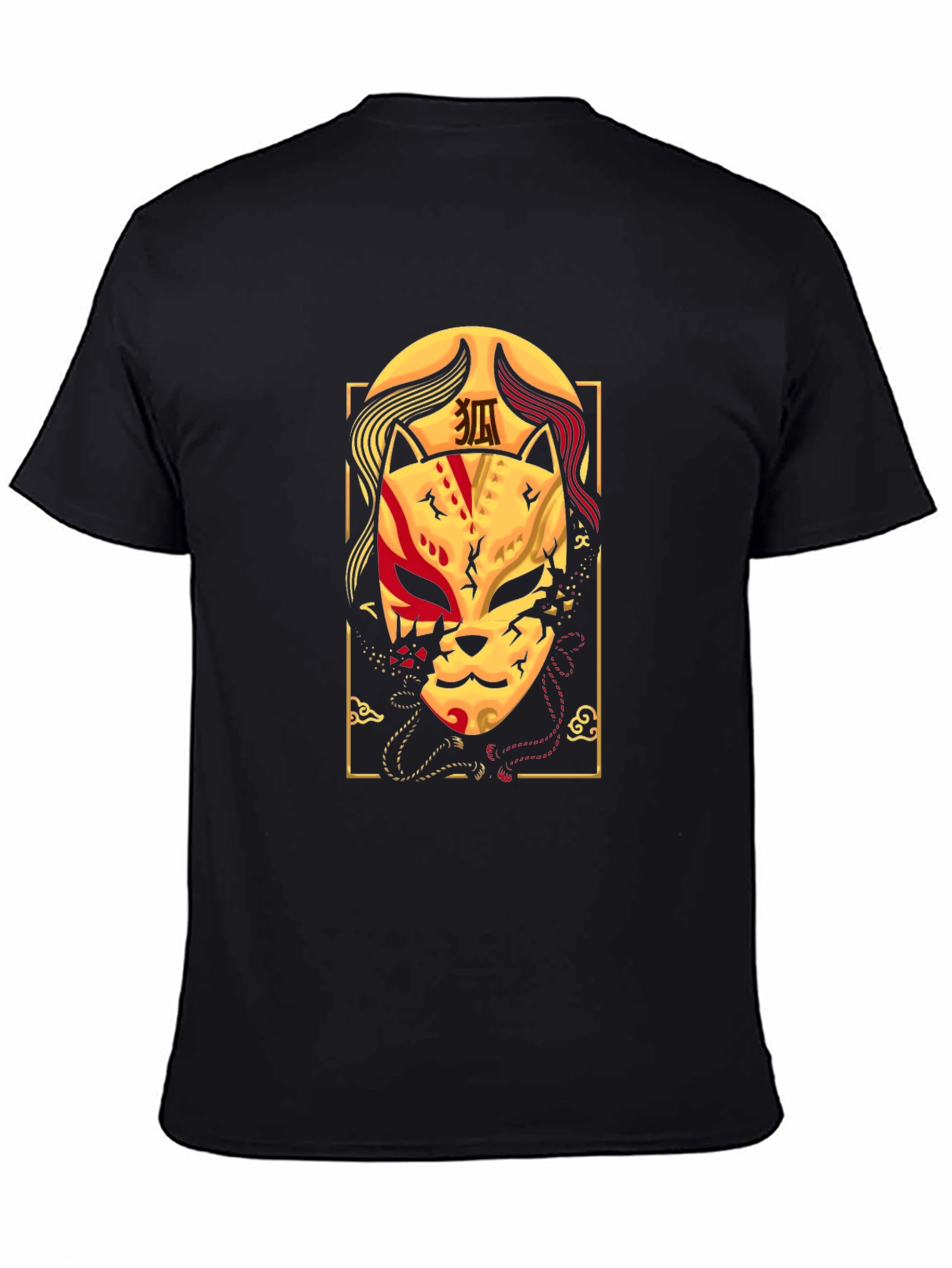 Japanese Kitsune Mask T-Shirt - Unique Graphic Tee