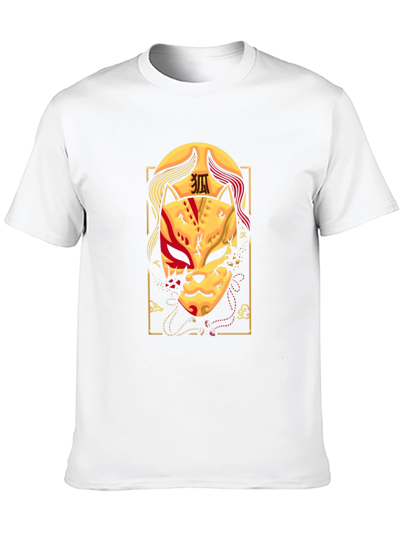 Japanese Kitsune Mask T-Shirt - Unique Graphic Tee