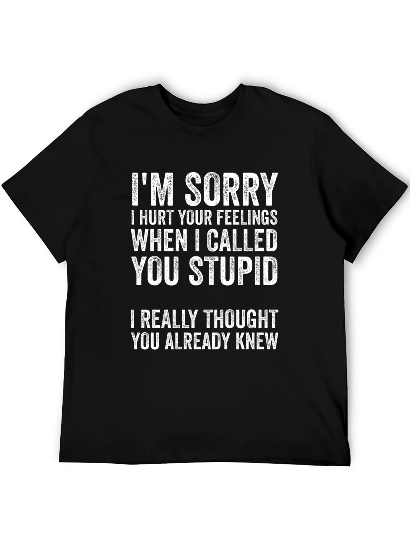 Funny T-Shirt: Im Sorry I Called You Stupid