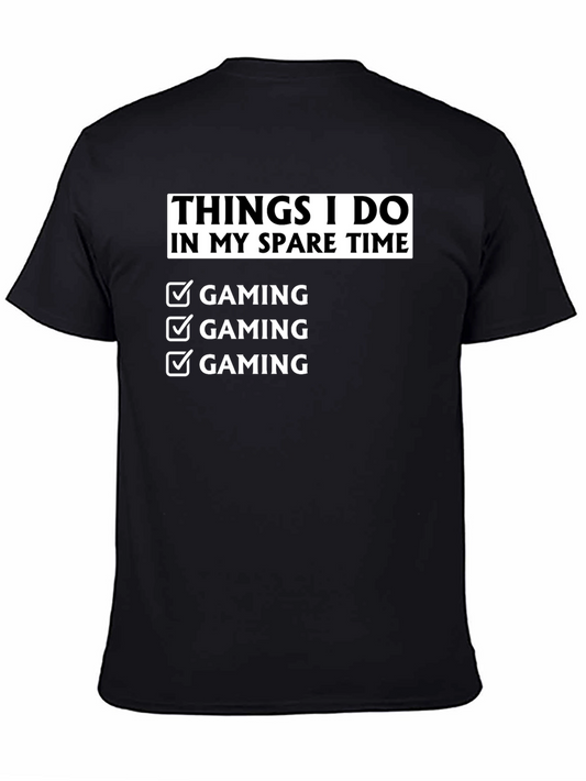 Gaming Spare Time T-Shirt | Gamer Checklist Tee